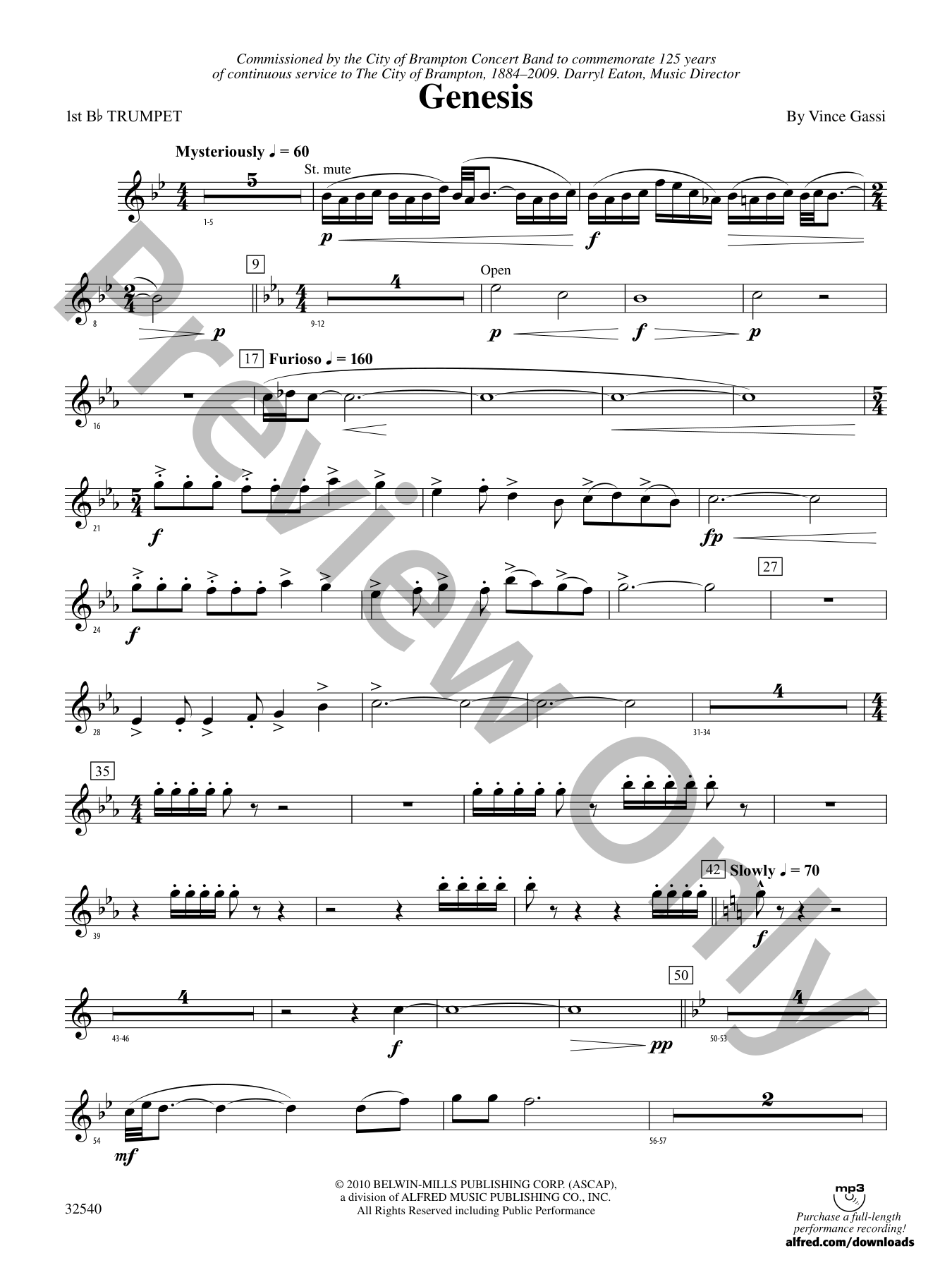 Genesis Concert Band Sheet Music | J.W. Pepper