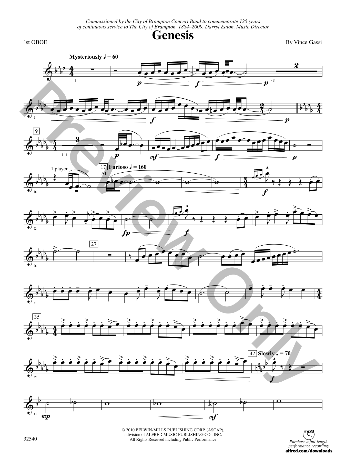 Genesis Concert Band Sheet Music | J.W. Pepper