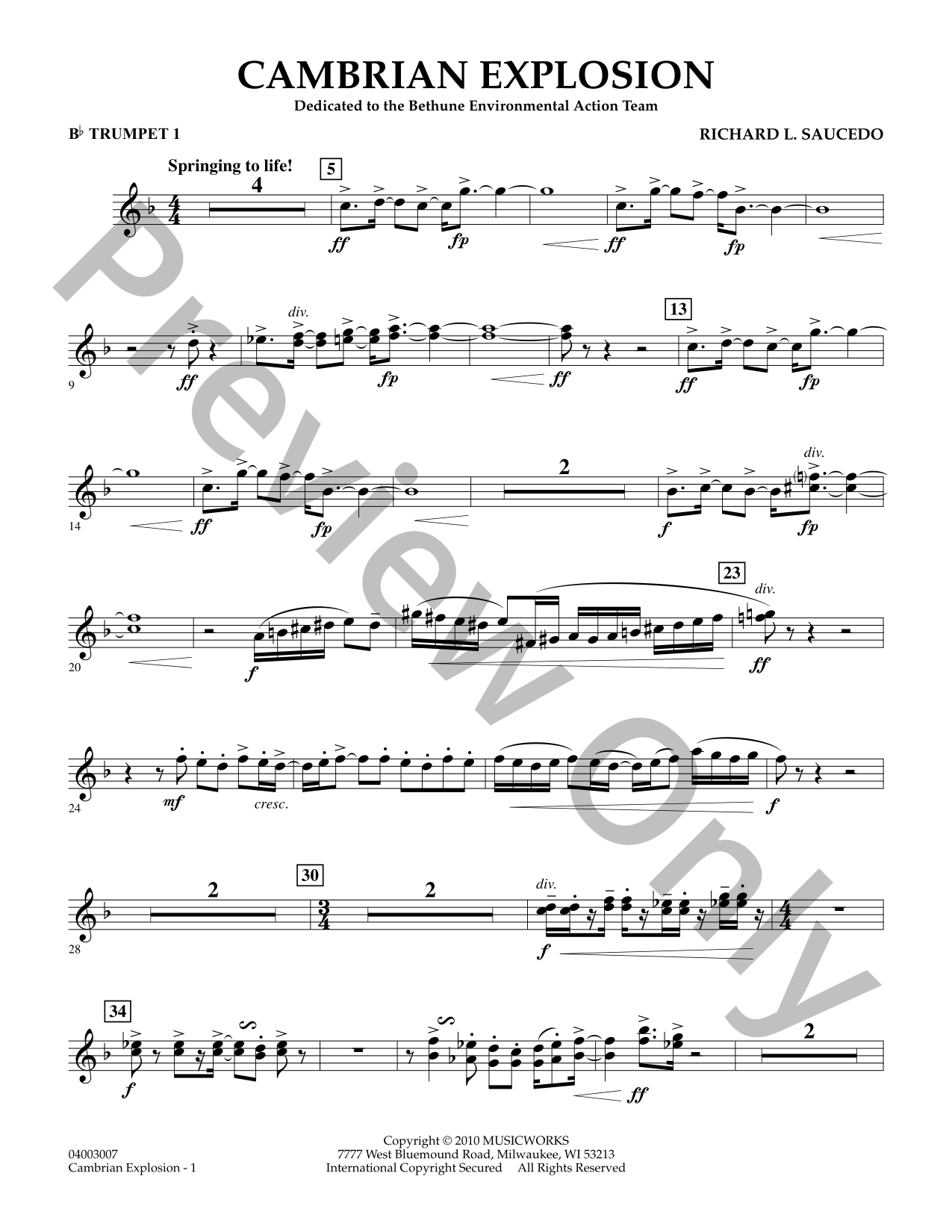 Cambrian Explosion Concert Band Sheet Music | J.W. Pepper
