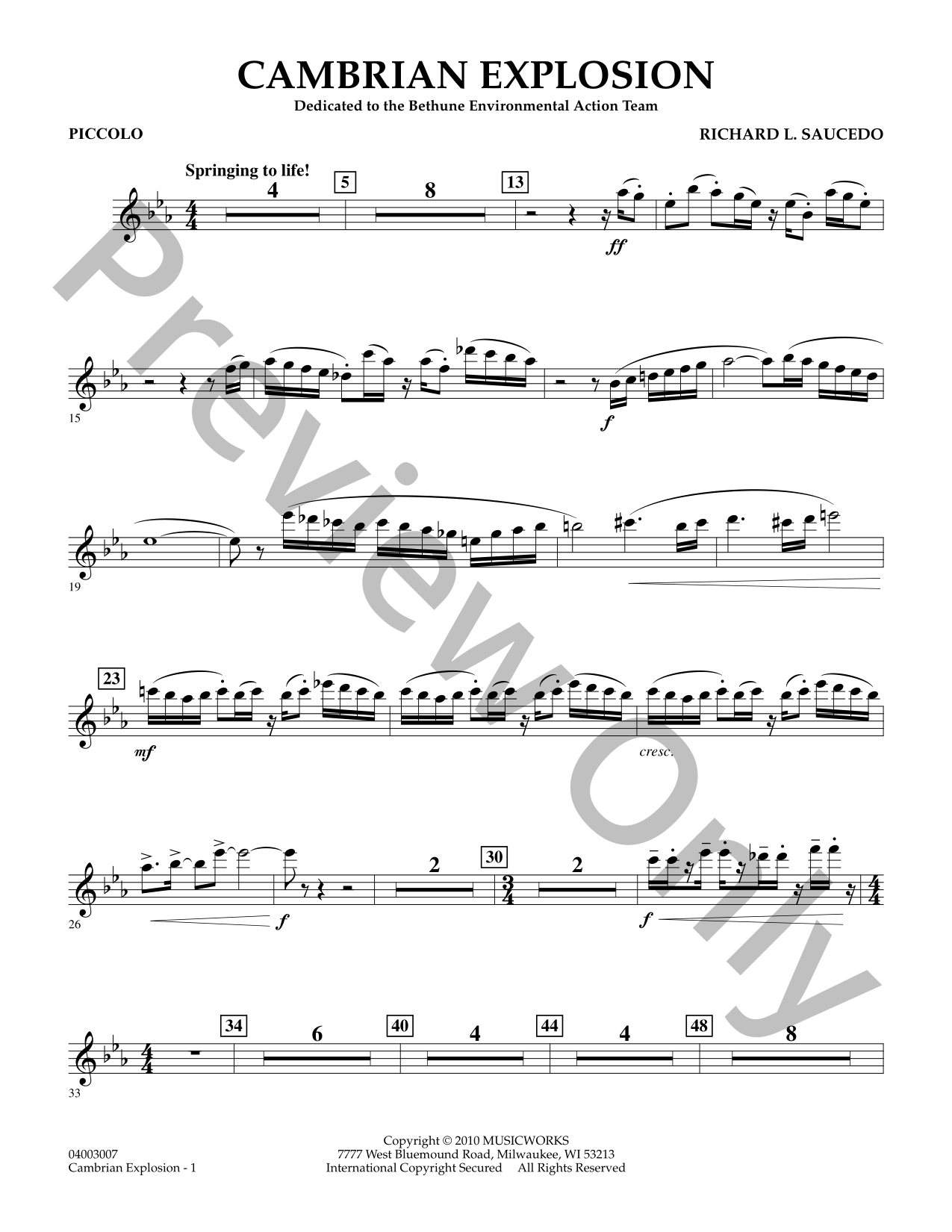 Cambrian Explosion Concert Band Sheet Music | J.W. Pepper
