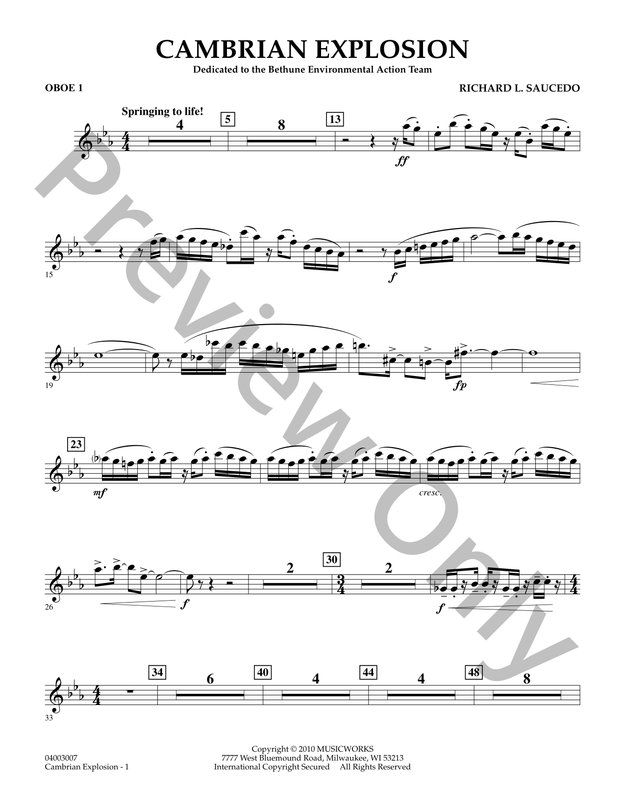 Cambrian Explosion Concert Band Sheet Music | J.W. Pepper