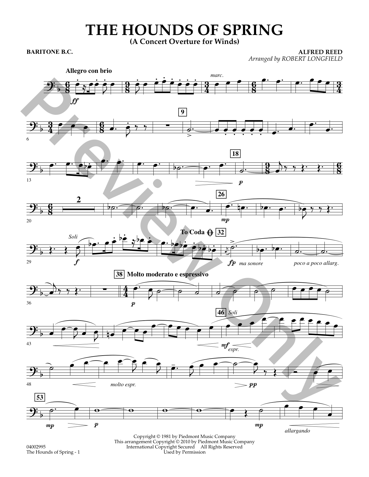 The Hounds of Spring Concert Band Sheet Music | J.W. Pepper