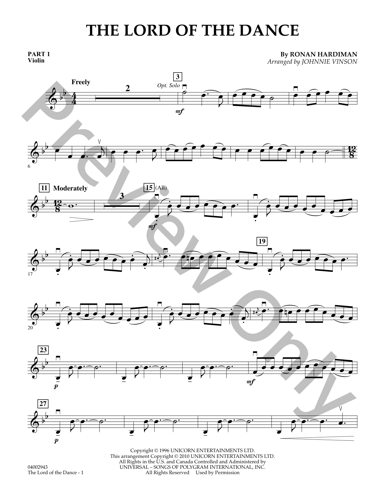 The Lord of the Dance Concert Band Sheet Music | J.W. Pepper
