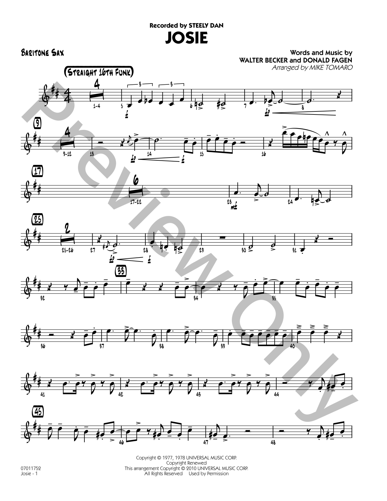 Josie Jazz Sheet Music | J.W. Pepper