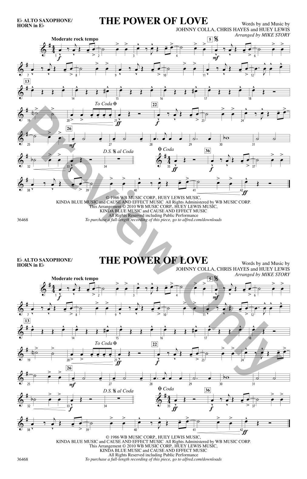 The Power of Love Marching Band Sheet Music | J.W. Pepper