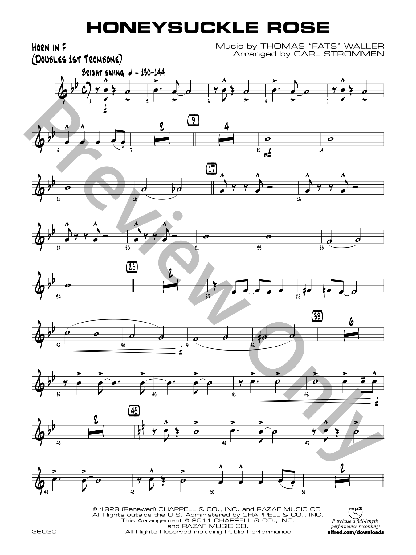 Honeysuckle Rose Jazz Sheet Music | J.W. Pepper