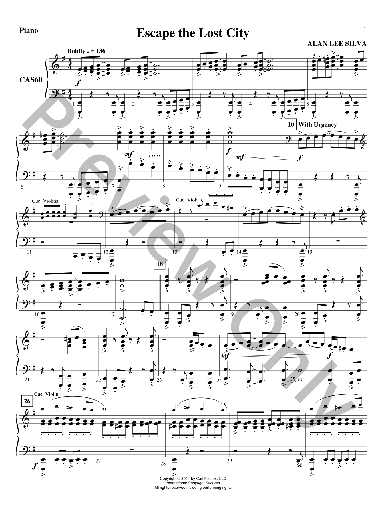 Escape the Lost City Orchestra Sheet Music | J.W. Pepper