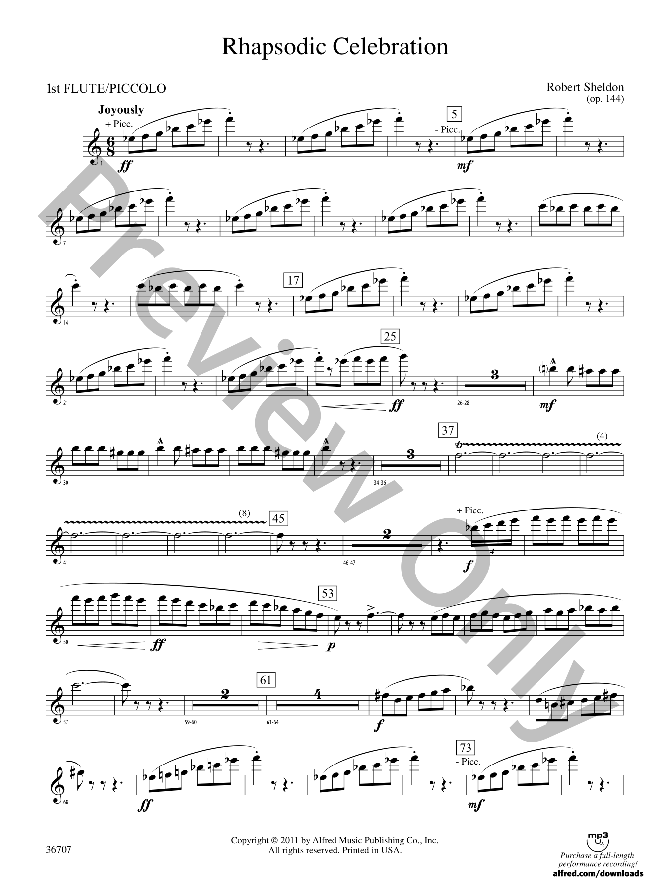 Rhapsodic Celebration Concert Band Sheet Music | J.W. Pepper