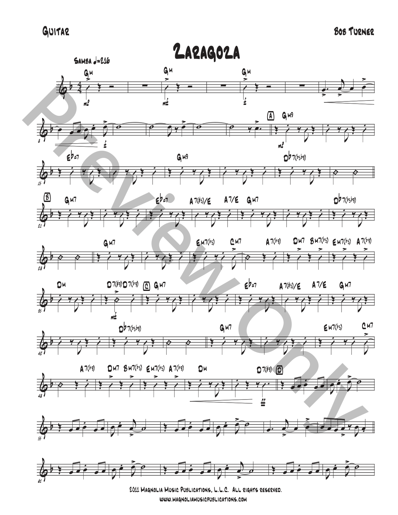 Zaragoza Jazz Sheet Music | J.W. Pepper