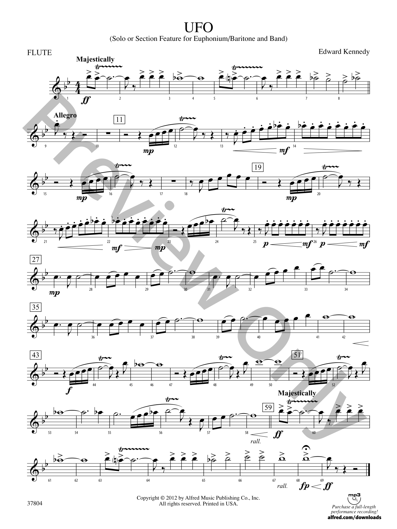 UFO Concert Band Sheet Music | J.W. Pepper