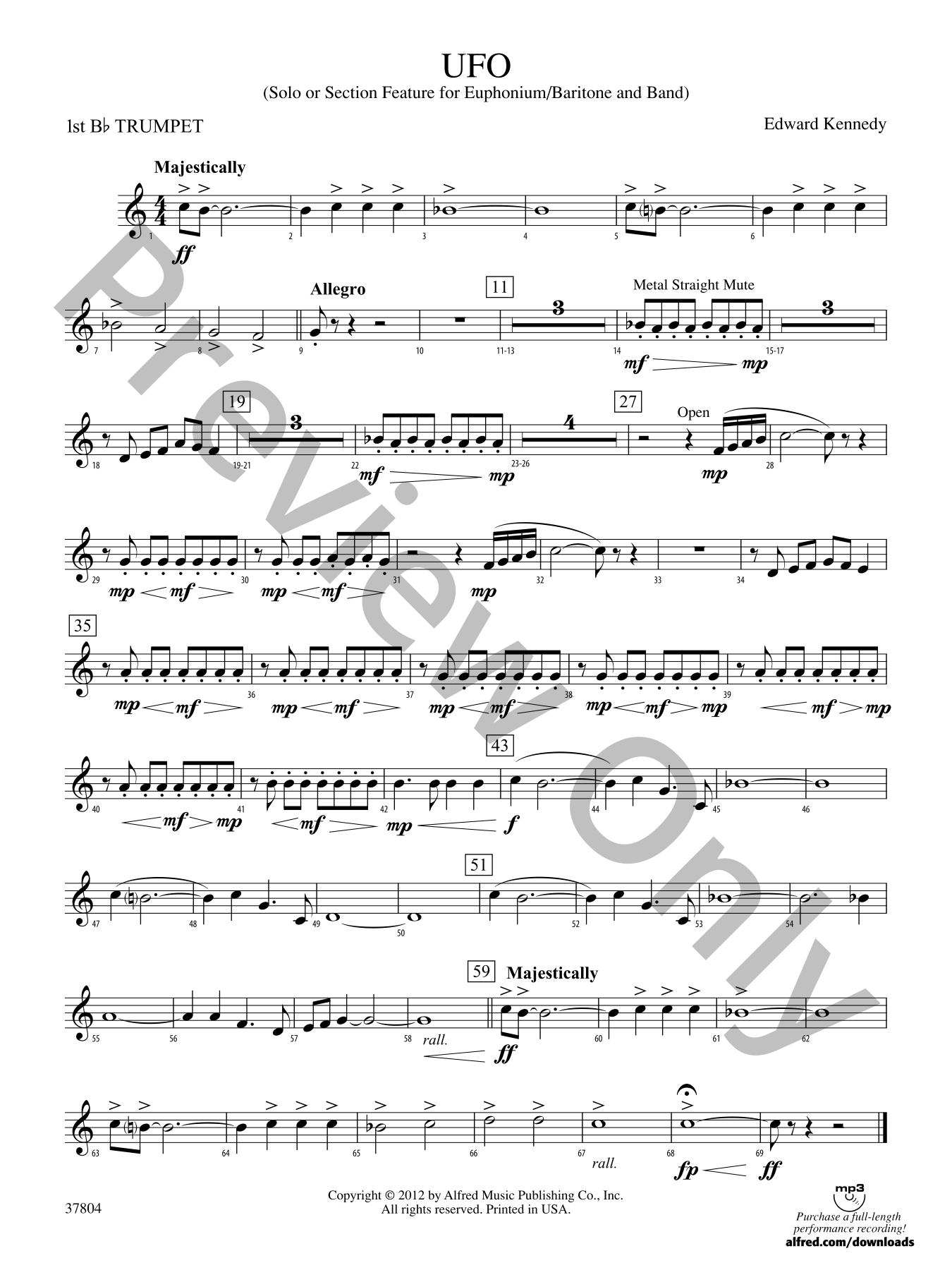 UFO Concert Band Sheet Music | J.W. Pepper