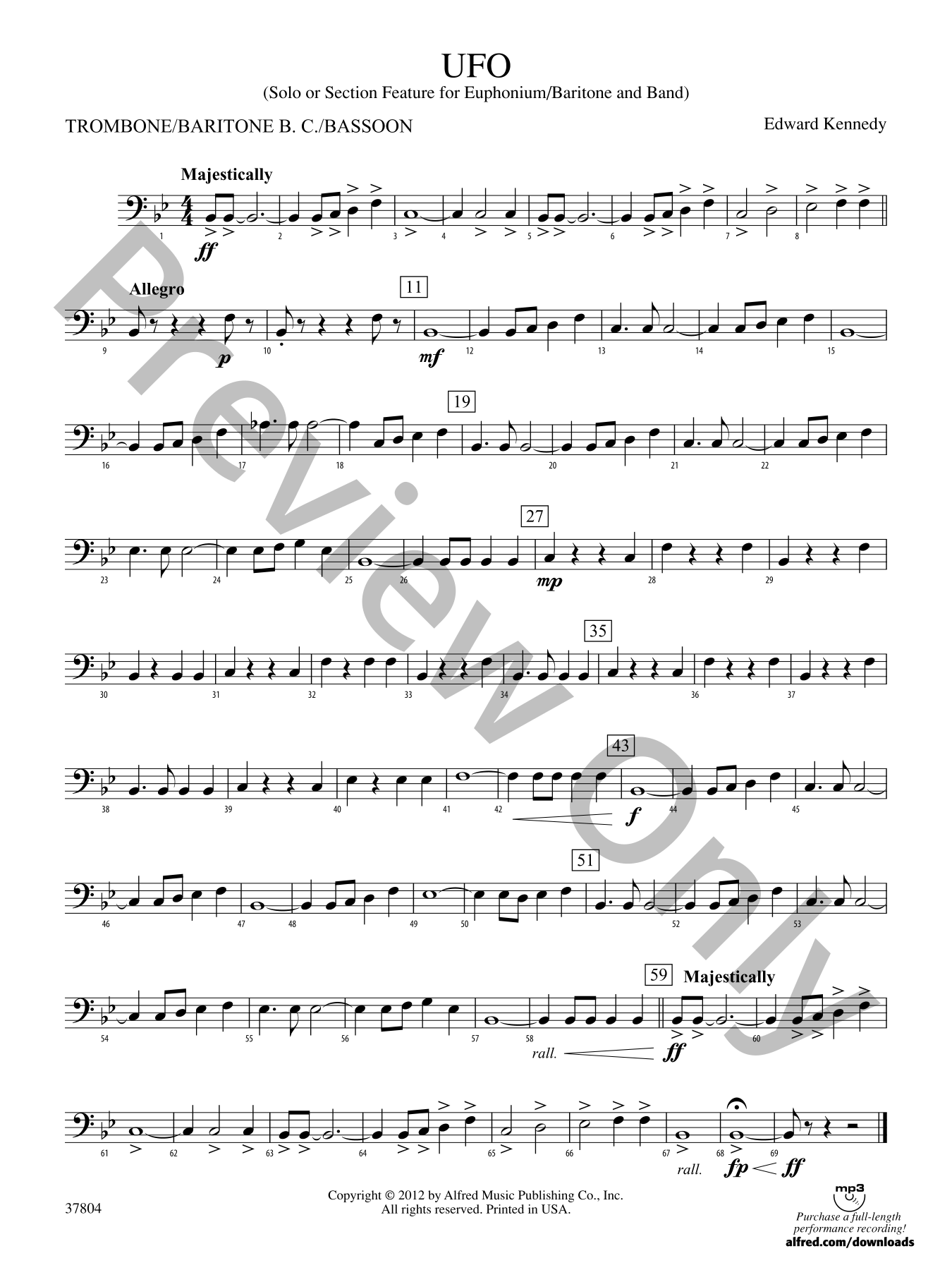 UFO Concert Band Sheet Music | J.W. Pepper