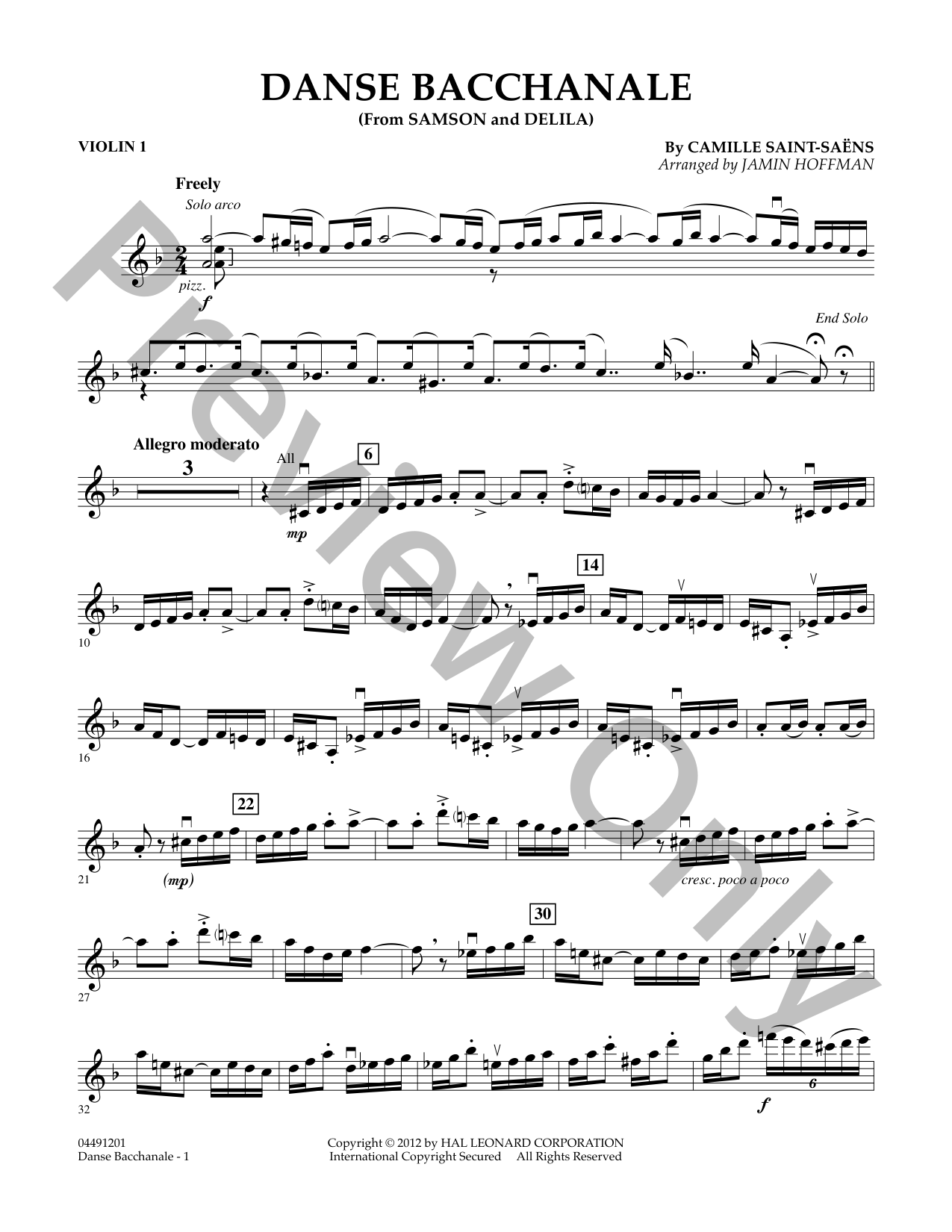 Danse Bacchanale Orchestra Sheet Music | J.W. Pepper