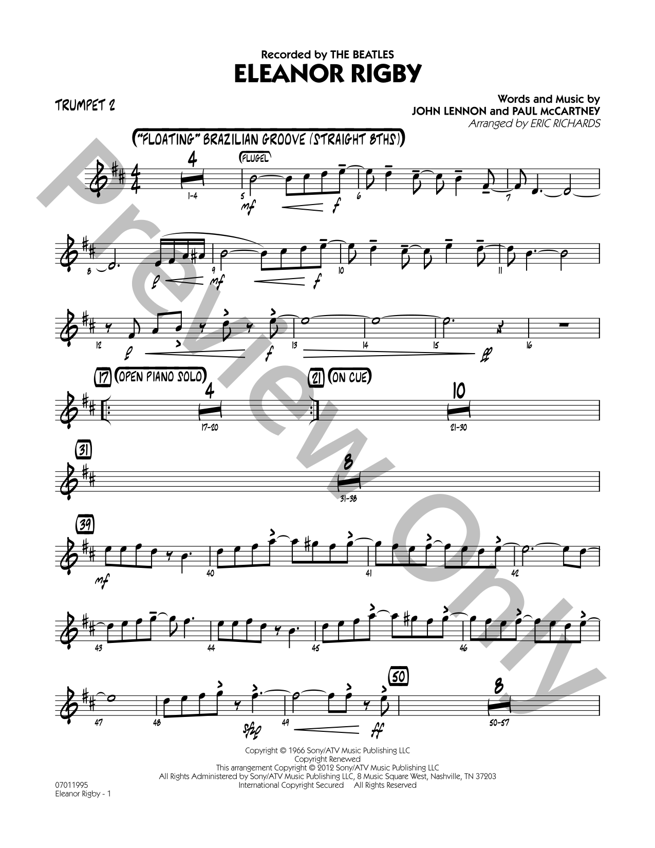 Eleanor Rigby Jazz Sheet Music | J.W. Pepper