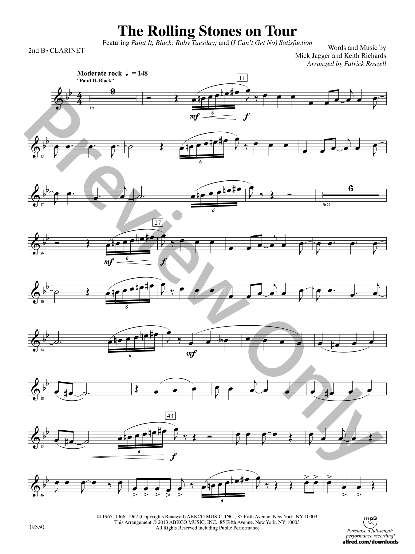 The Rolling Stones on Tour Concert Band Sheet Music | J.W. Pepper