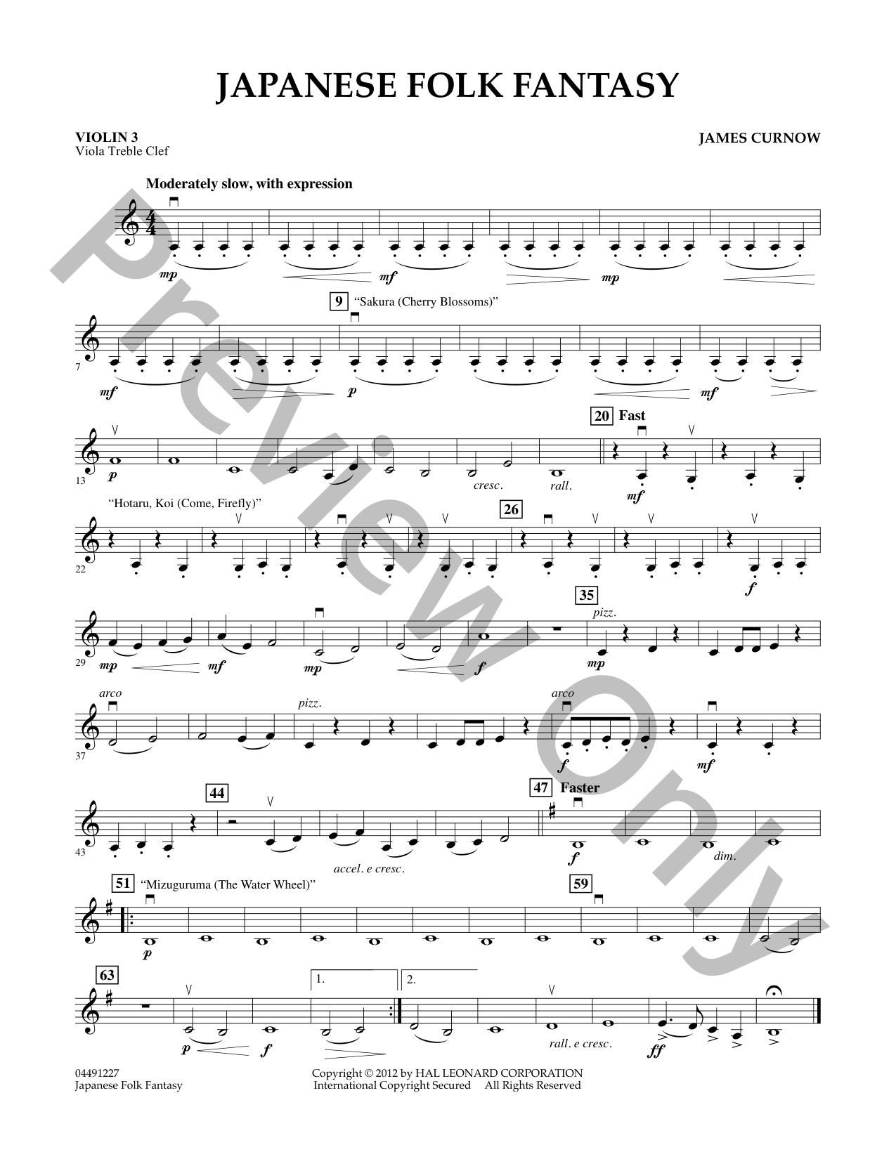 Japanese Folk Fantasy Orchestra Sheet Music | J.W. Pepper