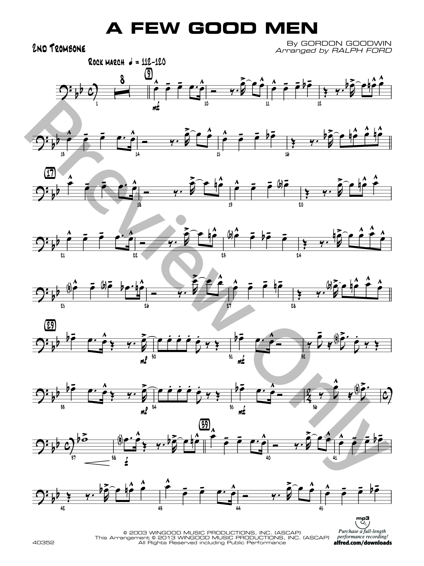A Few Good Men Jazz Sheet Music | J.W. Pepper