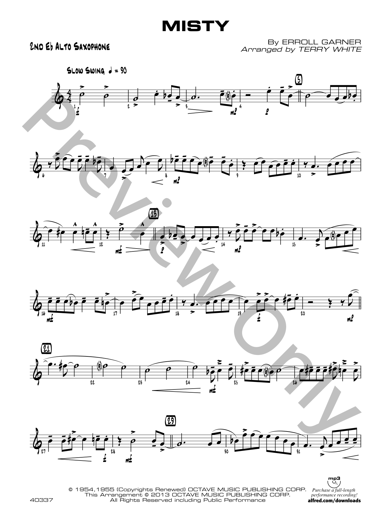 Misty Jazz Sheet Music | J.W. Pepper