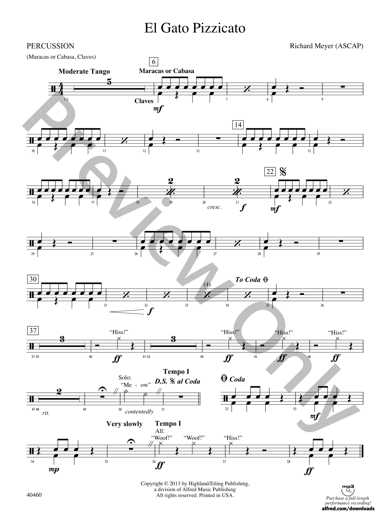 El Gato Pizzicato Orchestra Sheet Music | J.W. Pepper