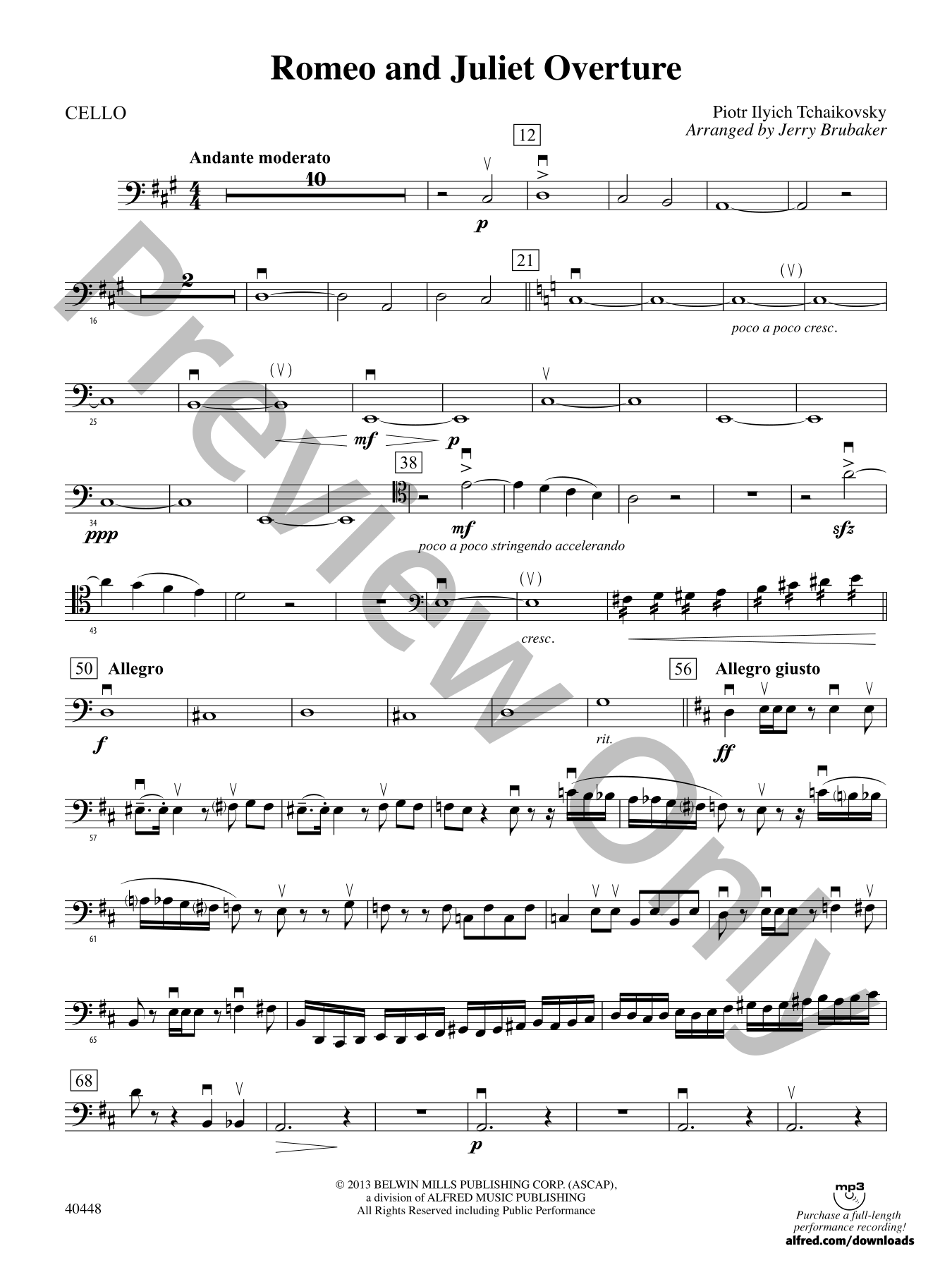 Romeo and Juliet Overture Orchestra Sheet Music | J.W. Pepper