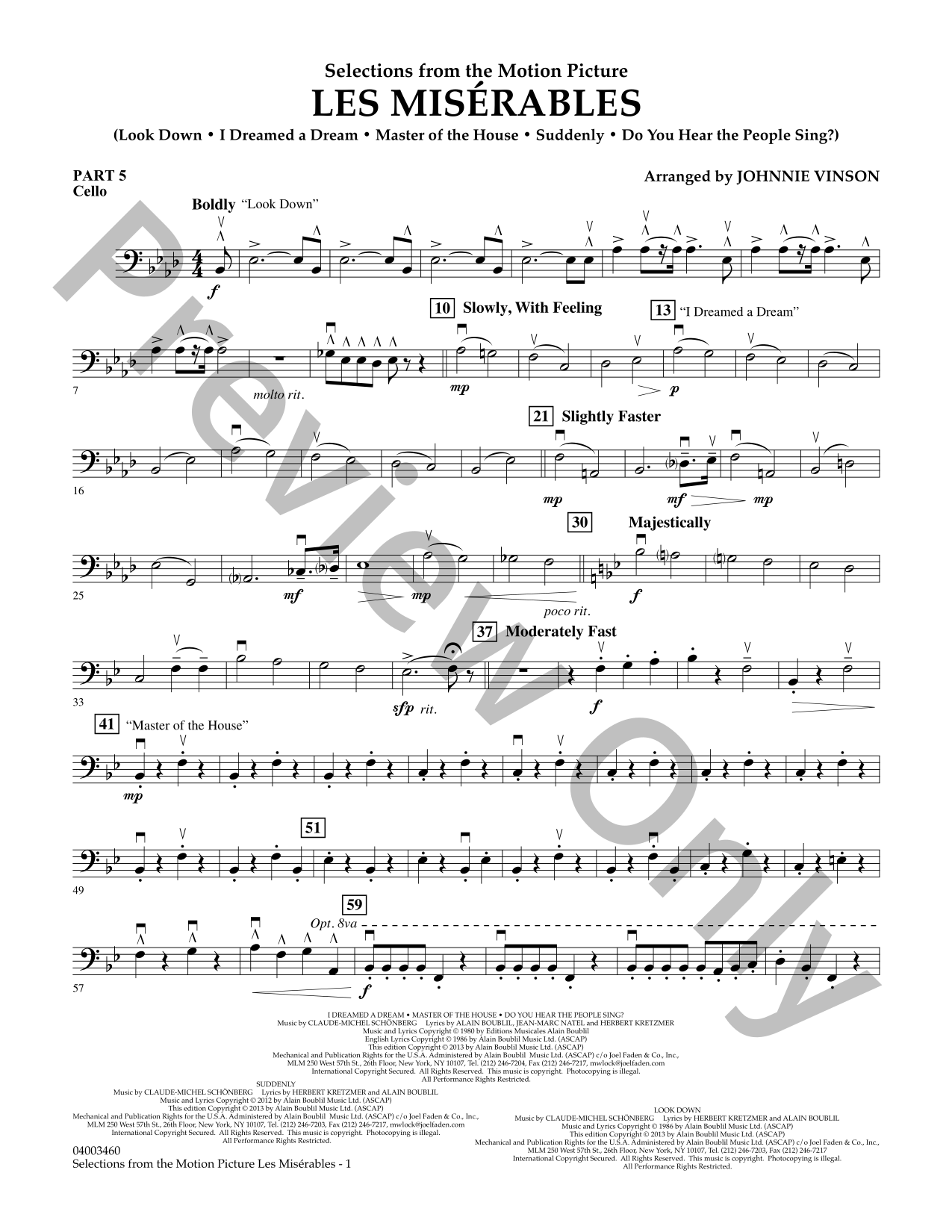 LES MISERABLES コンサートバンド用　吹奏楽 楽譜 Les Miserables Concert Band Sheet Music | J.W. Pepper