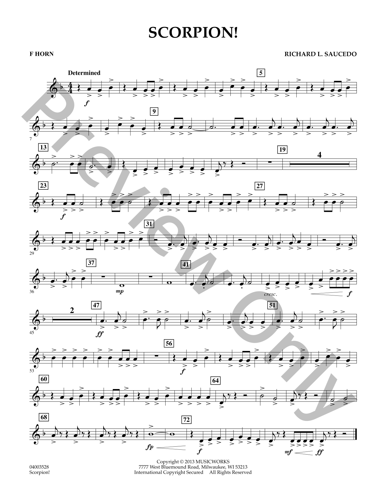 Scorpion! Concert Band Sheet Music | J.W. Pepper