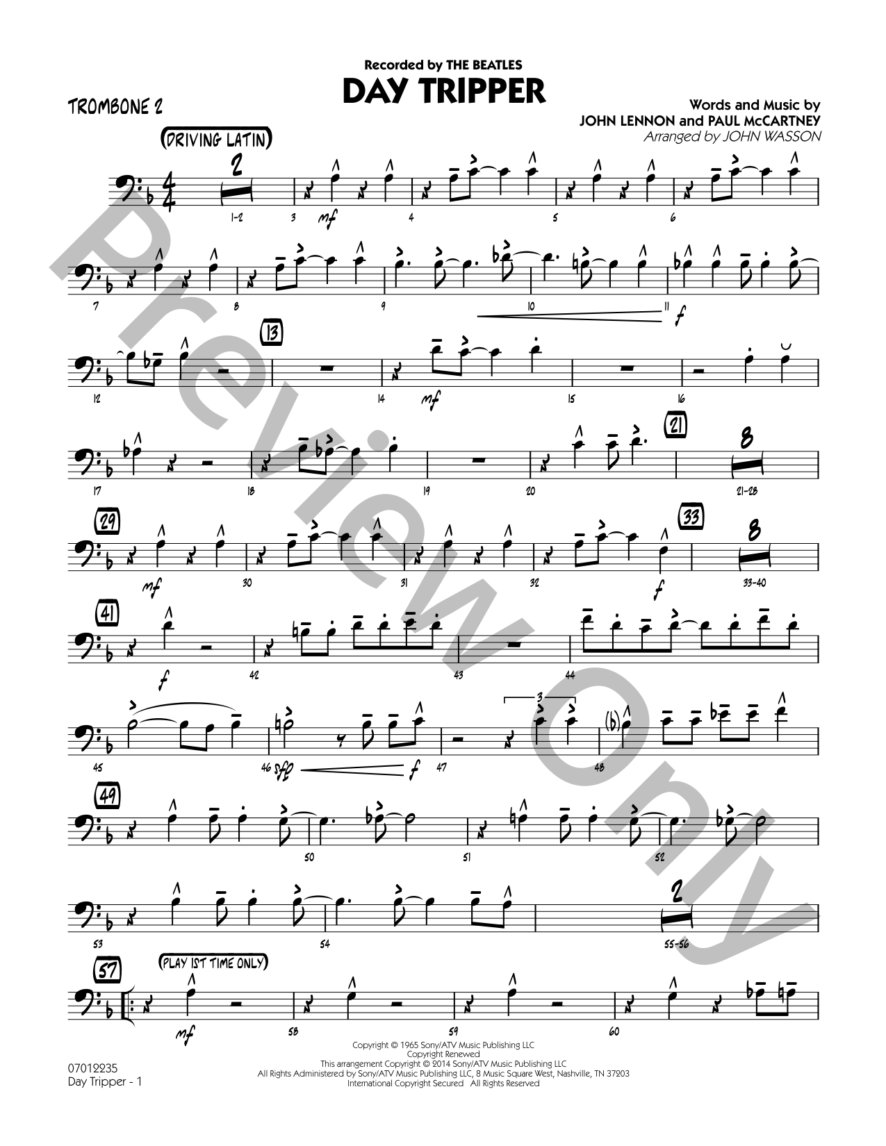 Day Tripper Jazz Sheet Music | J.W. Pepper