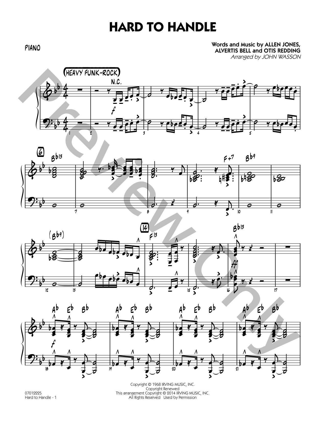 Hard to Handle Jazz Sheet Music | J.W. Pepper