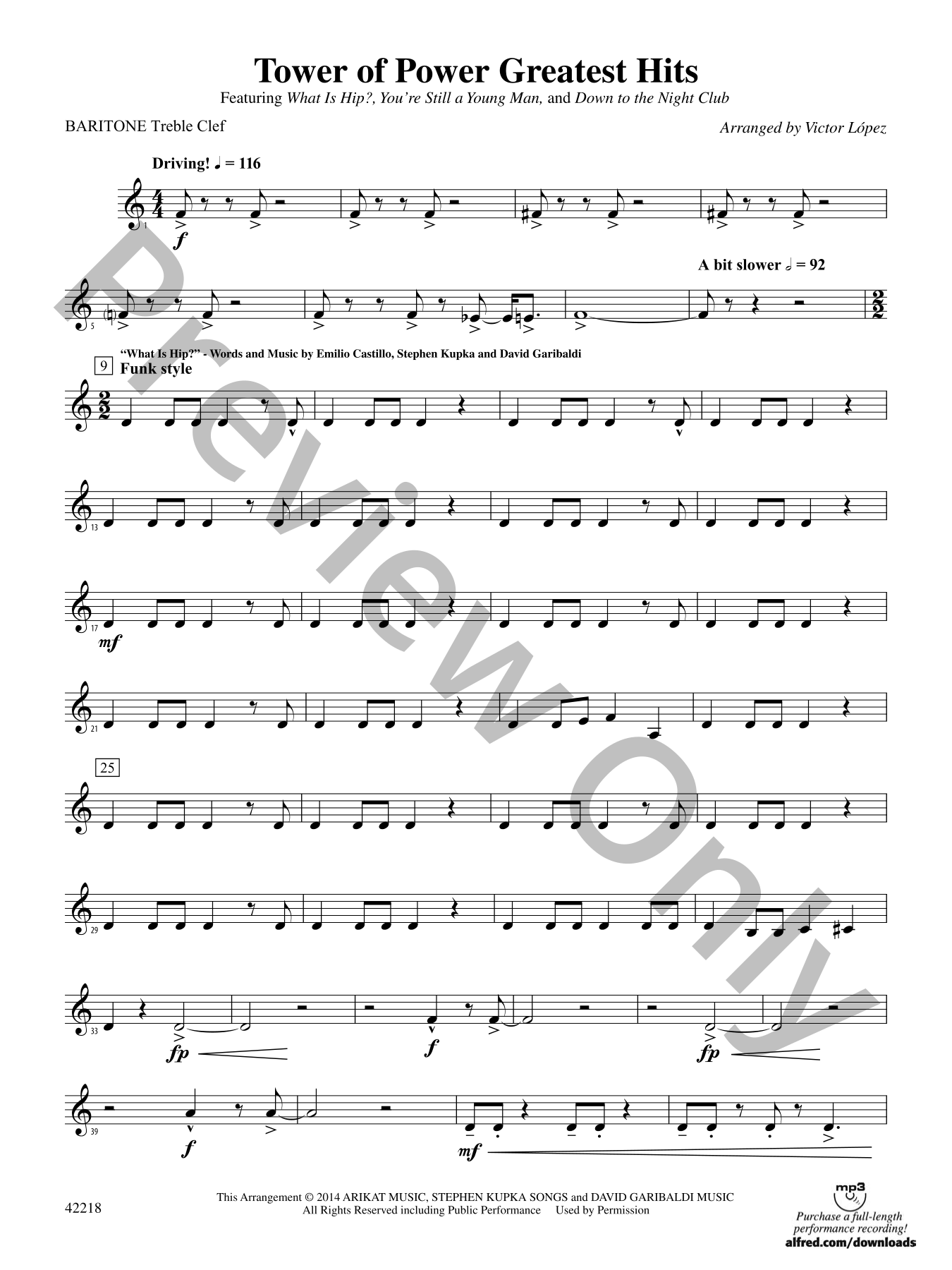Tower of Power Concert Band Sheet Music | J.W. Pepper