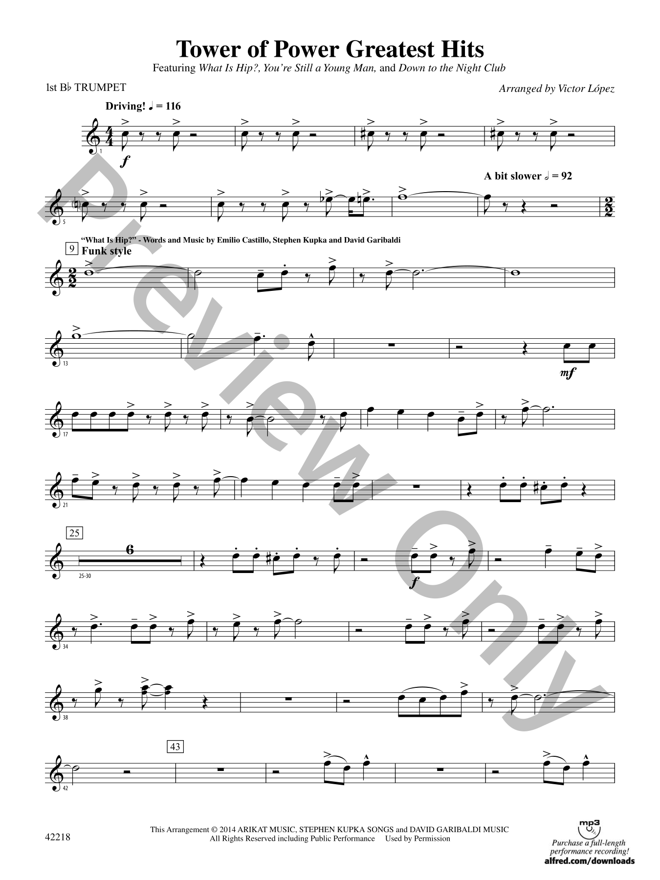 Tower of Power Concert Band Sheet Music | J.W. Pepper