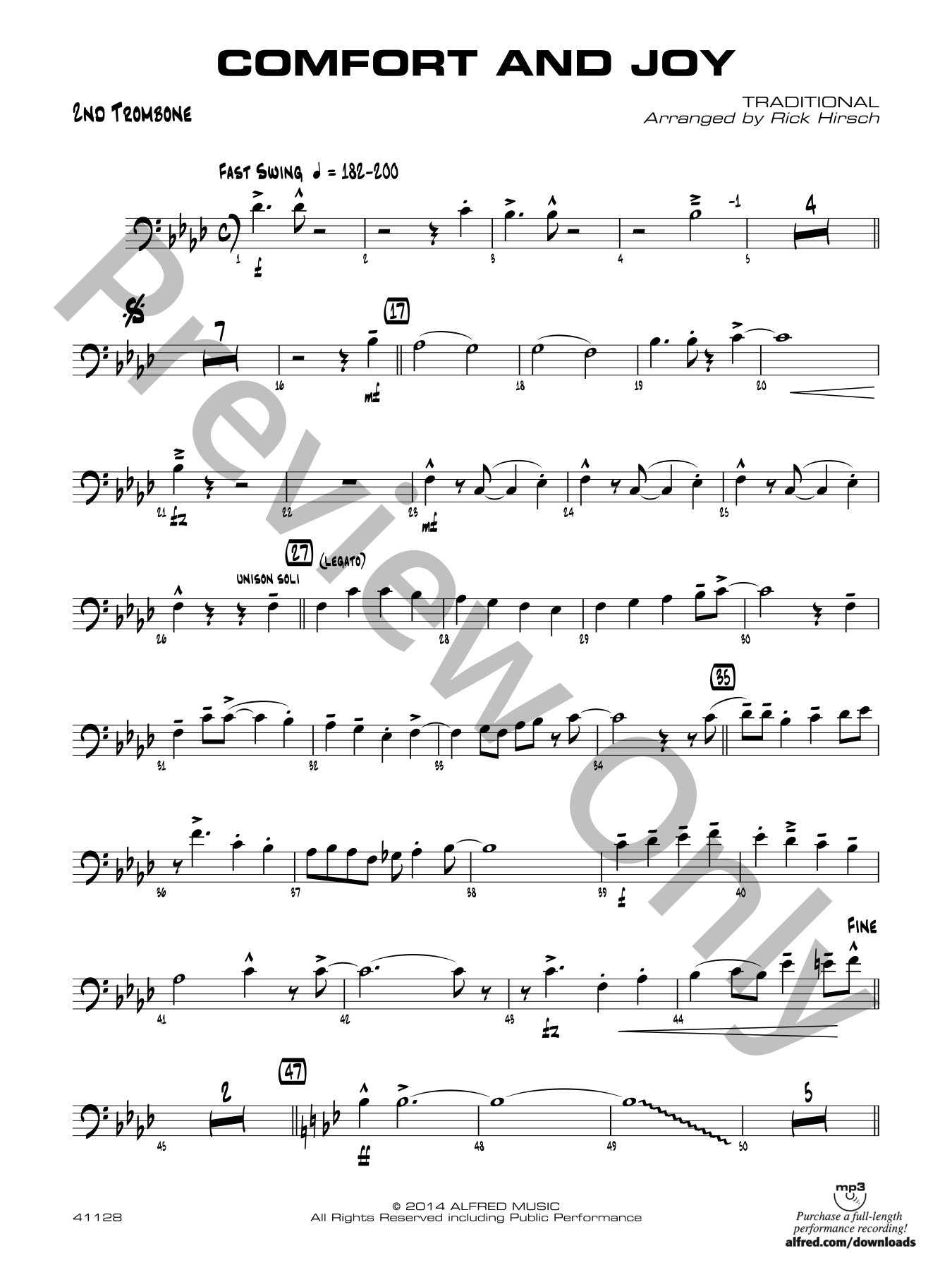 Comfort and Joy Jazz Sheet Music | J.W. Pepper