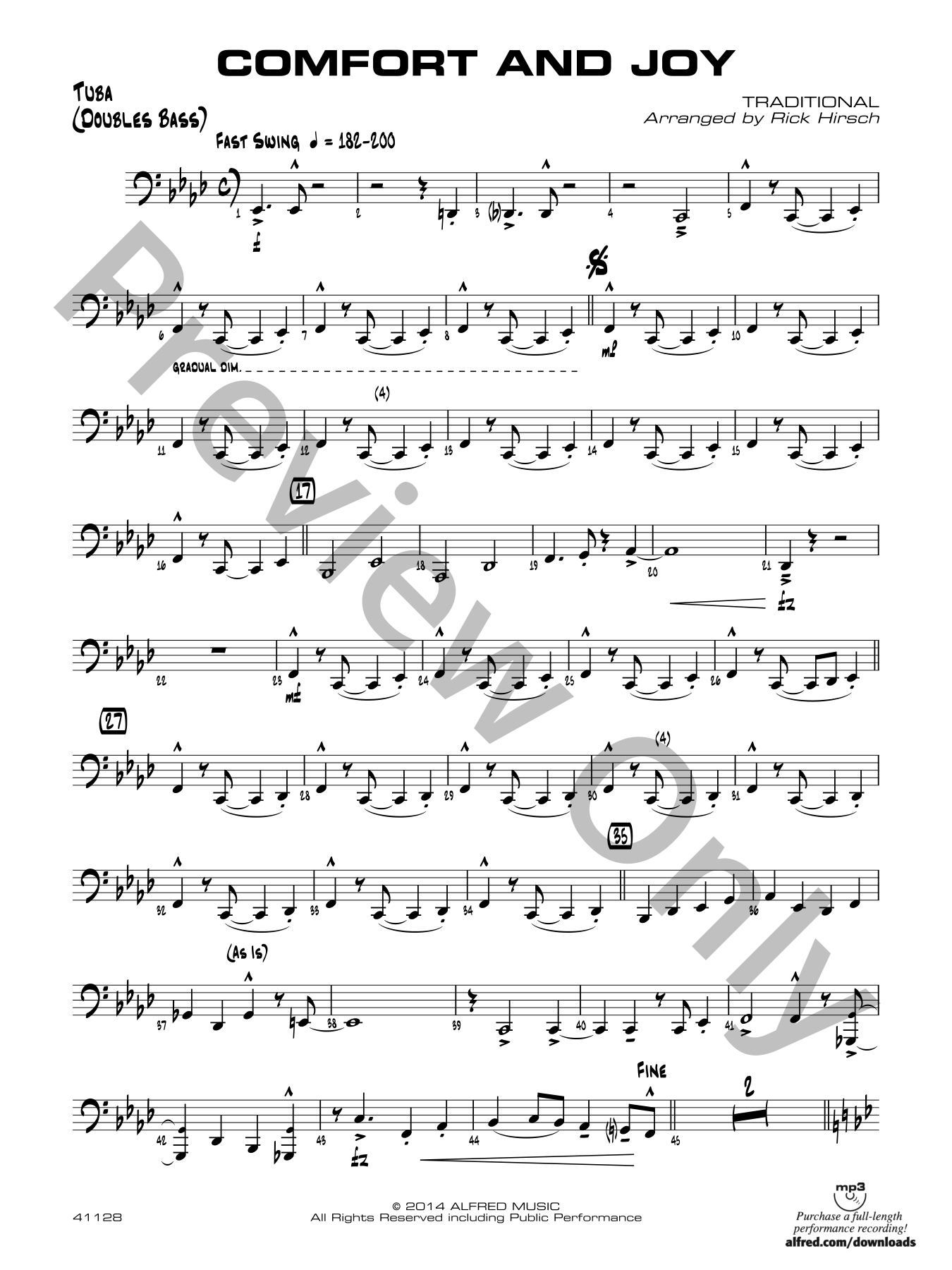 Comfort and Joy Jazz Sheet Music | J.W. Pepper