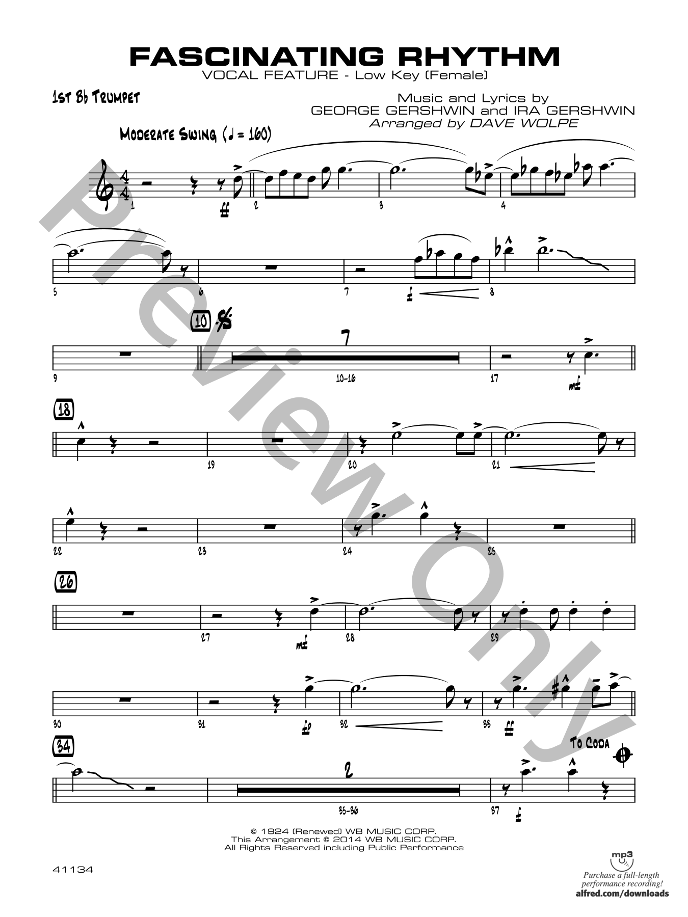 Fascinating Rhythm Jazz Sheet Music | J.W. Pepper