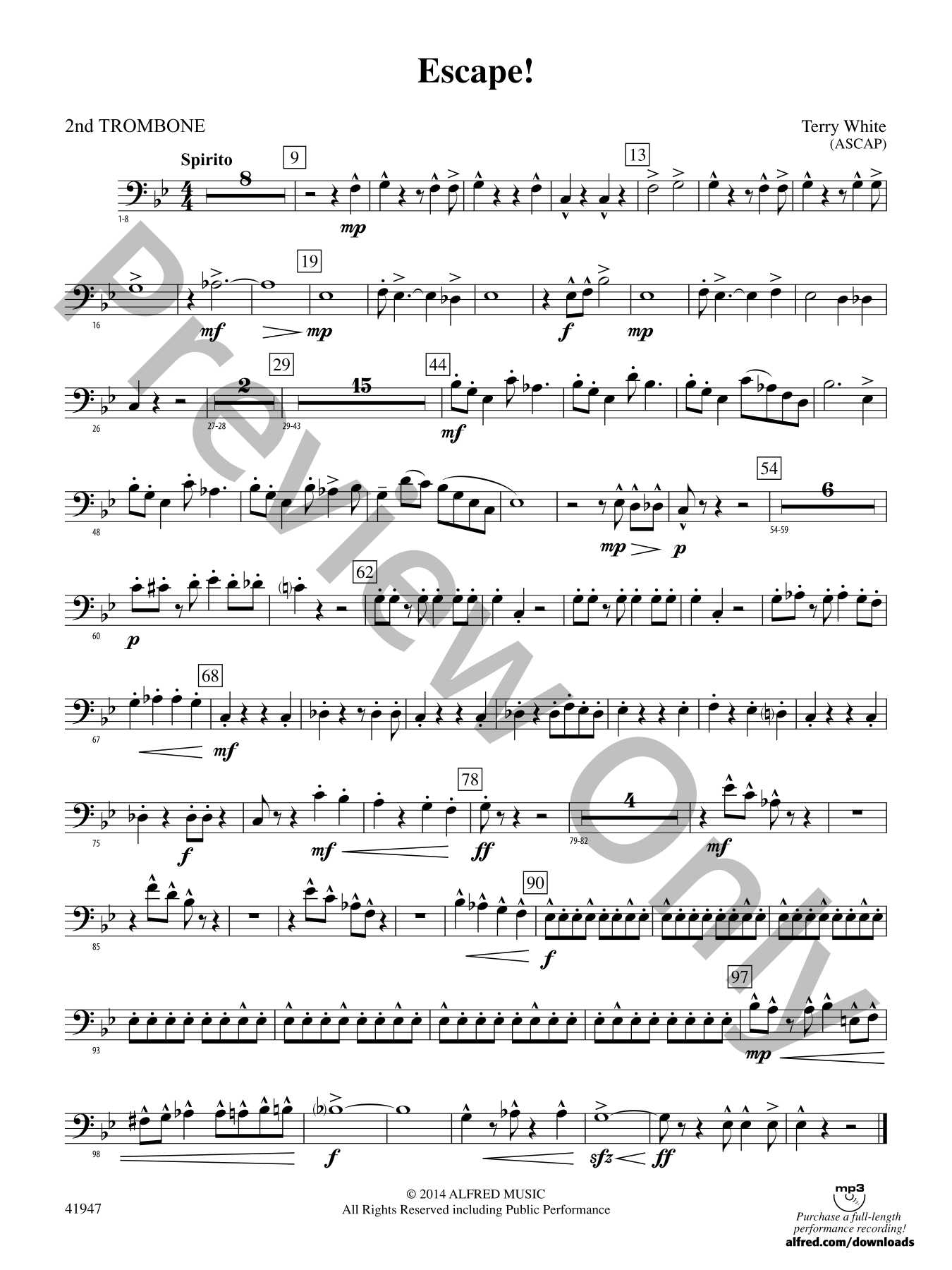 邦楽 escape Escape! Concert Band Sheet Music | J.W. Pepper