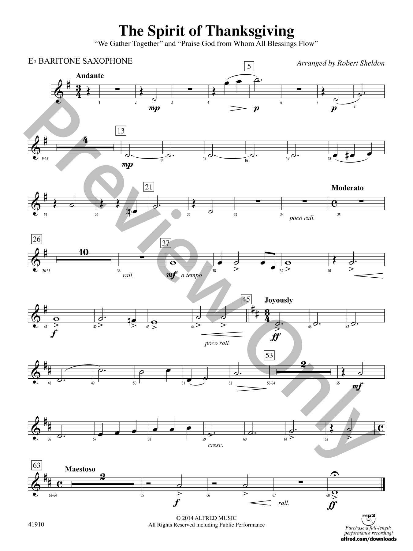 The Spirit of Thanksgiving Concert Band Sheet Music | J.W. Pepper