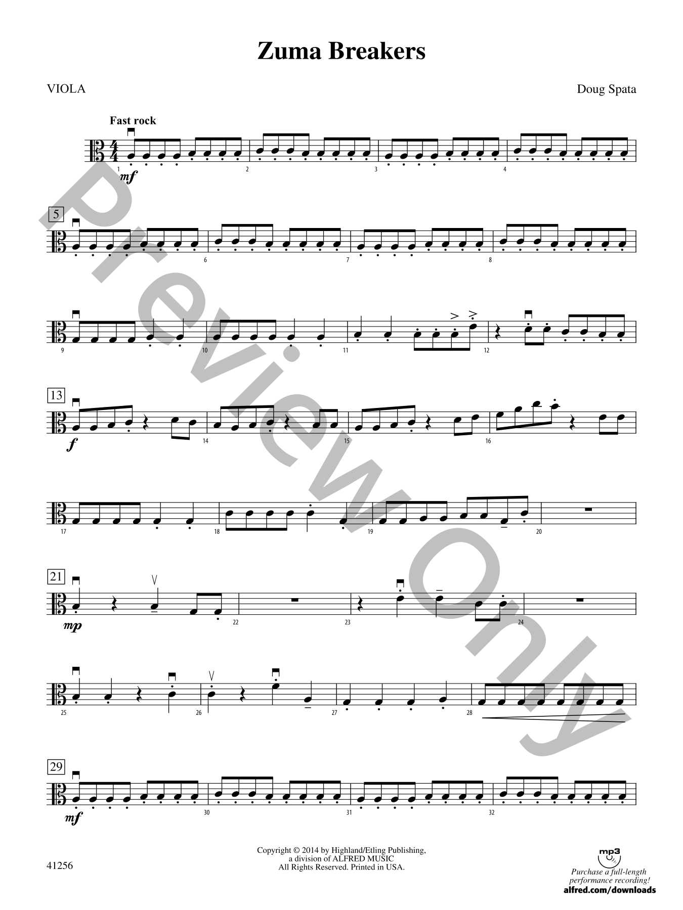 Zuma Breakers Orchestra Sheet Music | J.W. Pepper