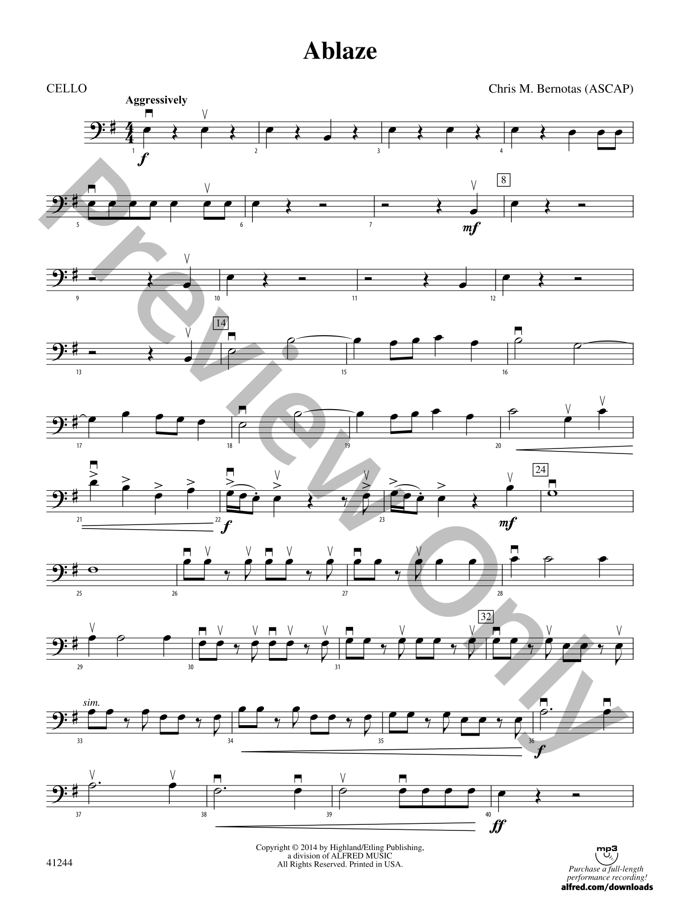 Ablaze Orchestra Sheet Music | J.W. Pepper