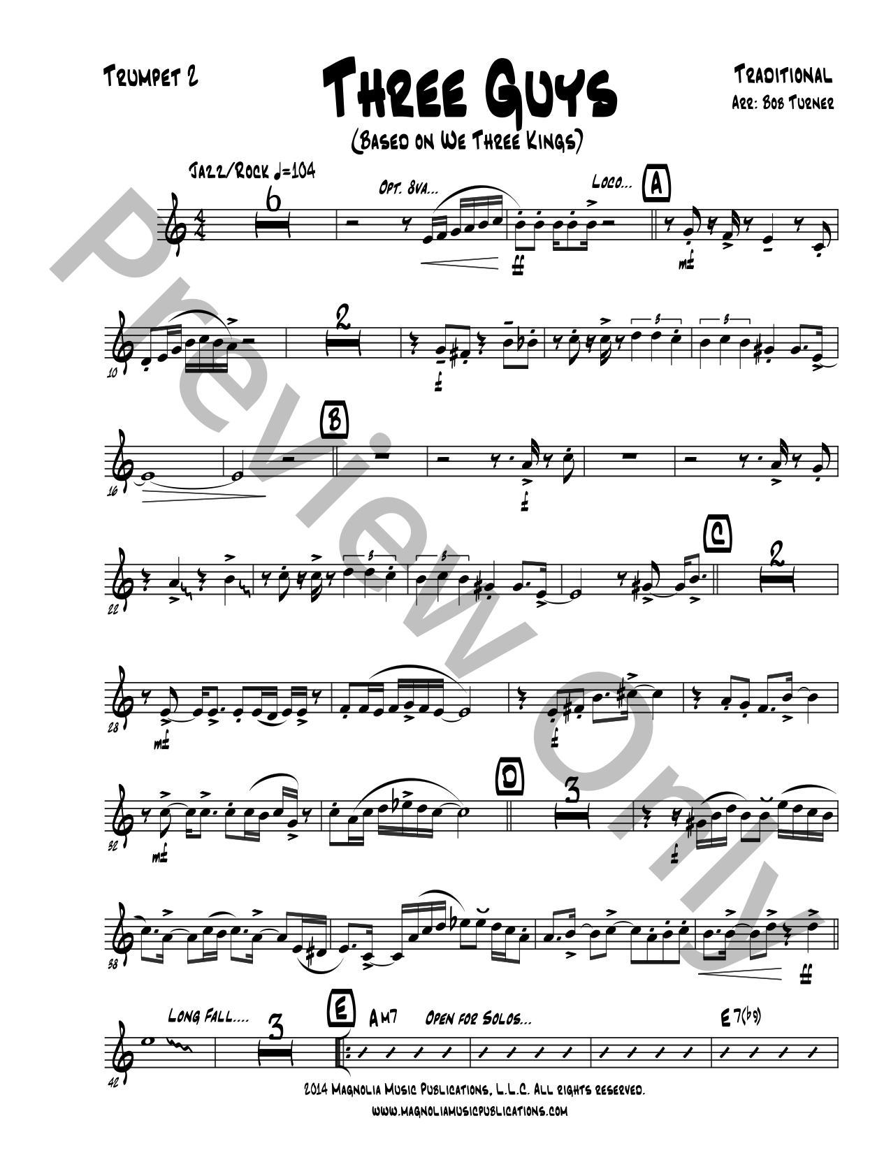 Three Guys Jazz Sheet Music | J.W. Pepper