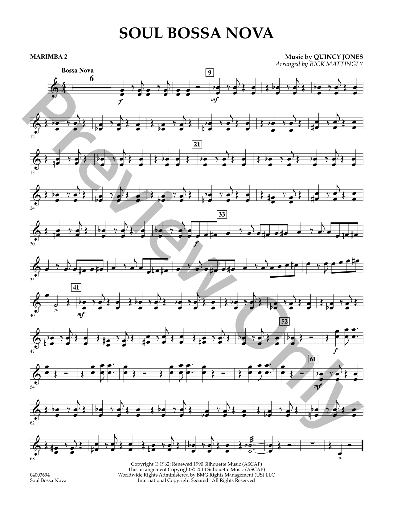Soul Bossa Nova Sheet Music | J.W. Pepper