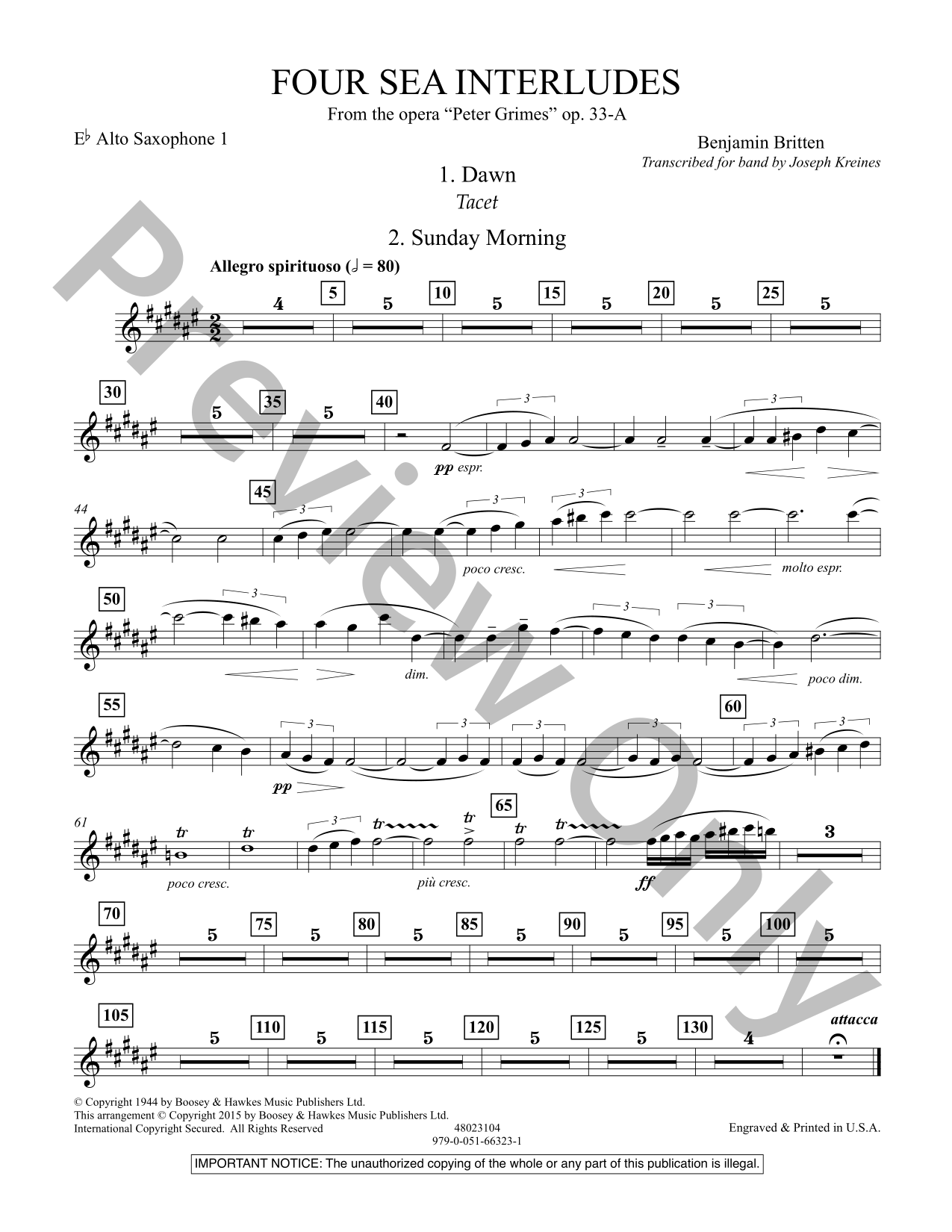 Four Sea Interludes Concert Band Sheet Music | J.W. Pepper