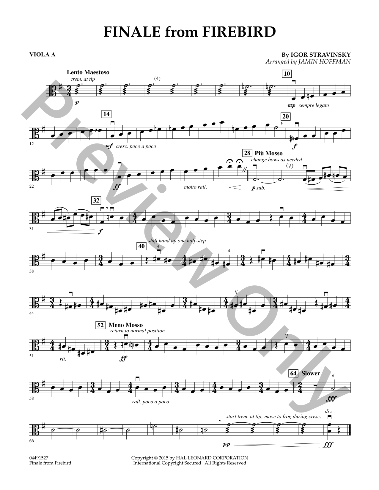 Finale from Firebird Orchestra Sheet Music | J.W. Pepper