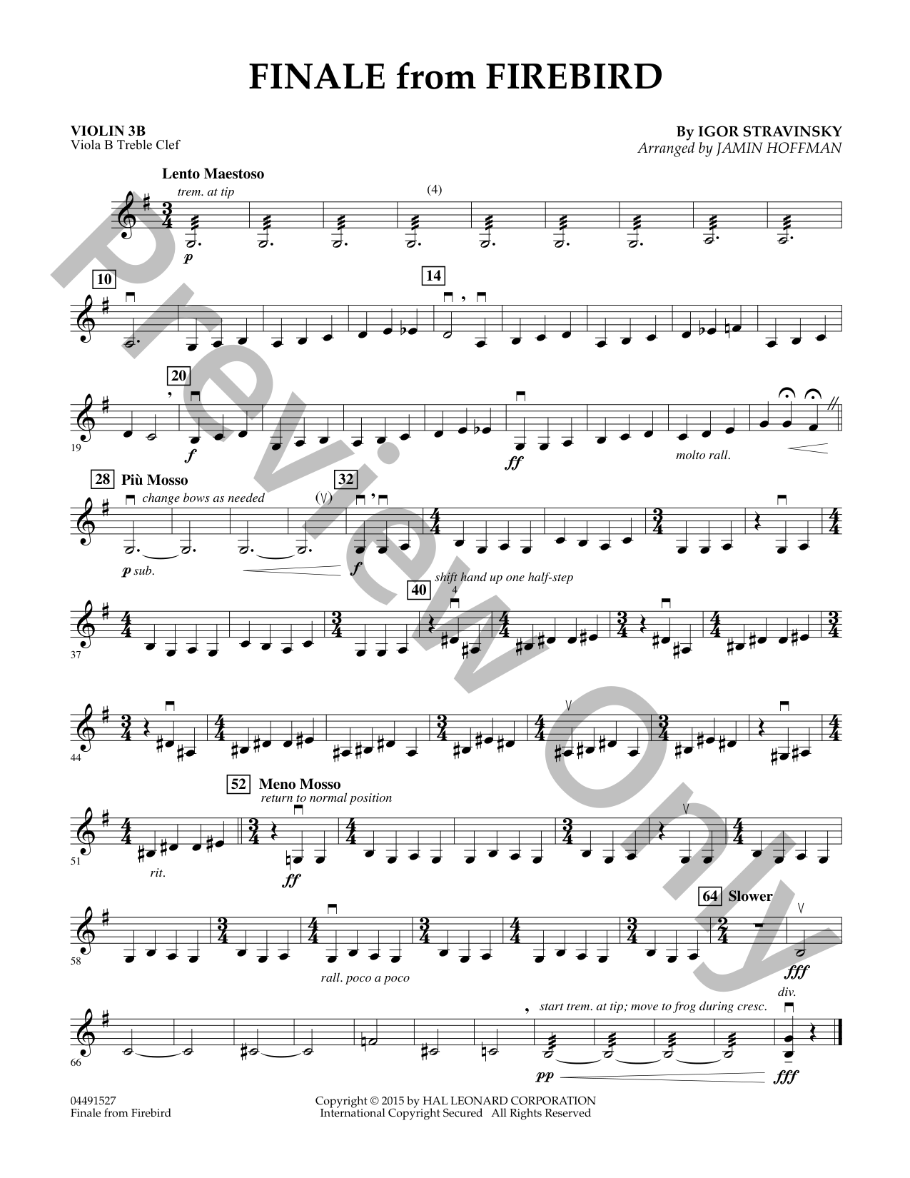 Finale from Firebird Orchestra Sheet Music | J.W. Pepper