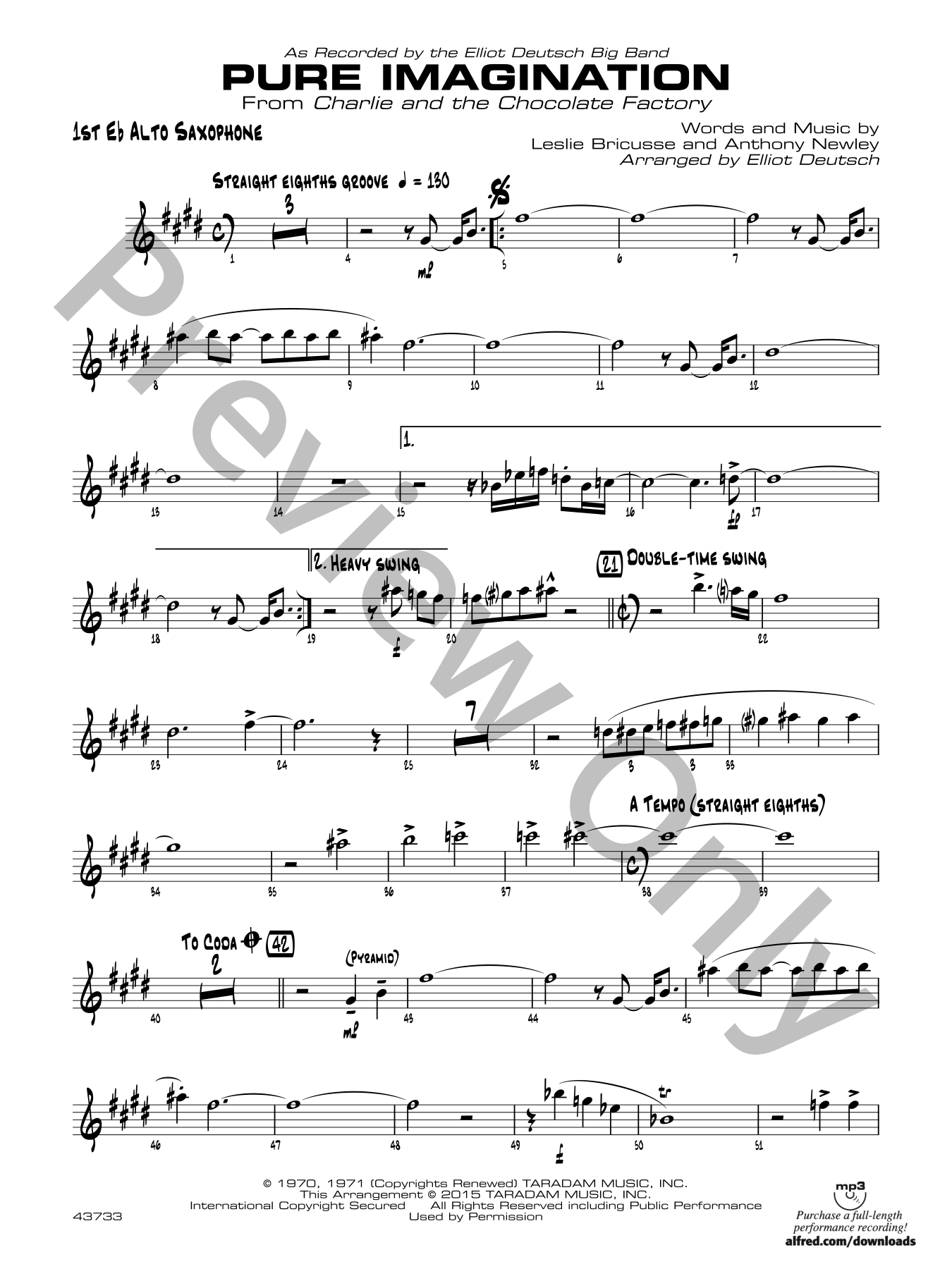 Pure Imagination Jazz Sheet Music | J.W. Pepper