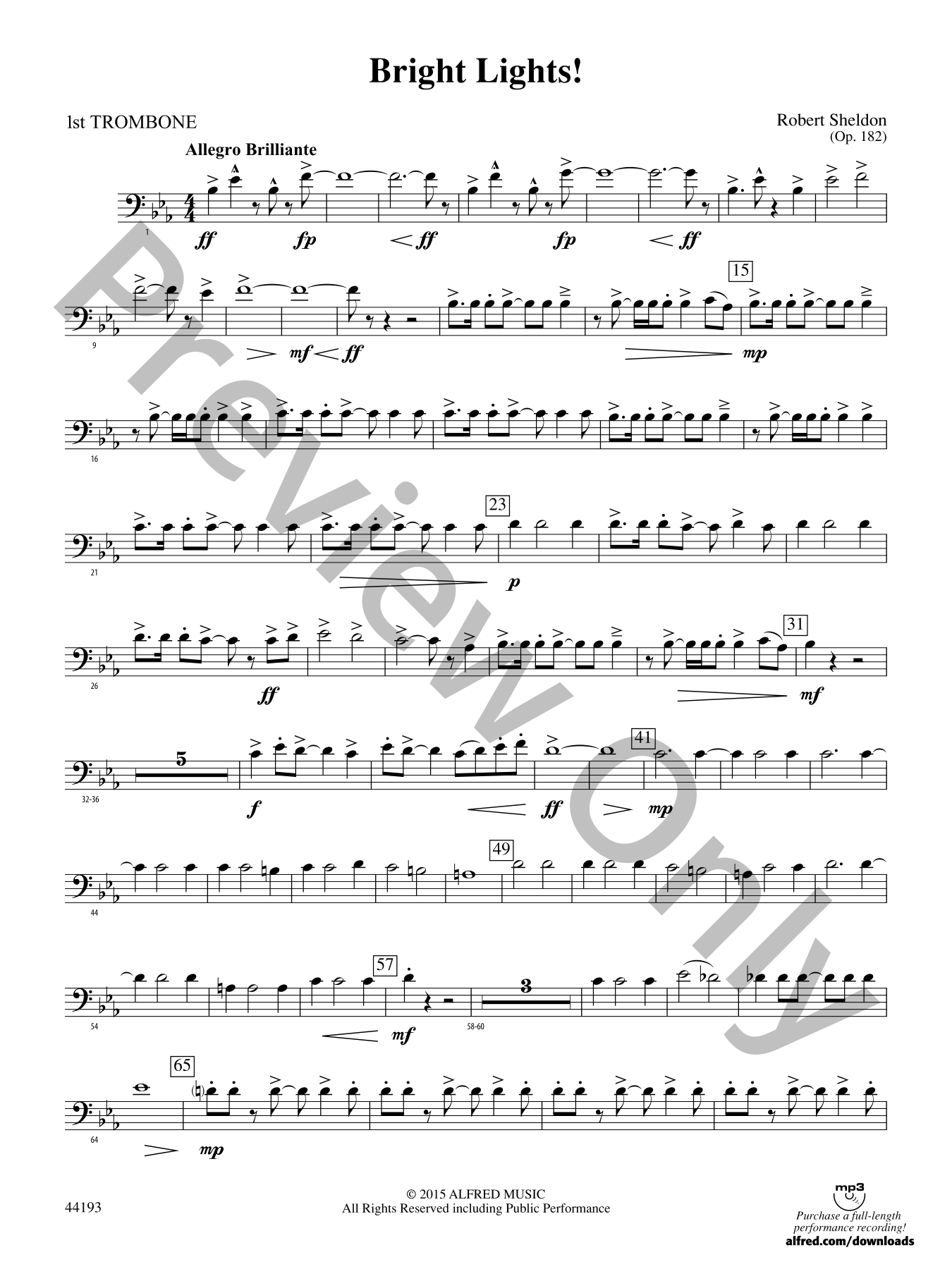 Bright Lights! Concert Band Sheet Music | J.W. Pepper