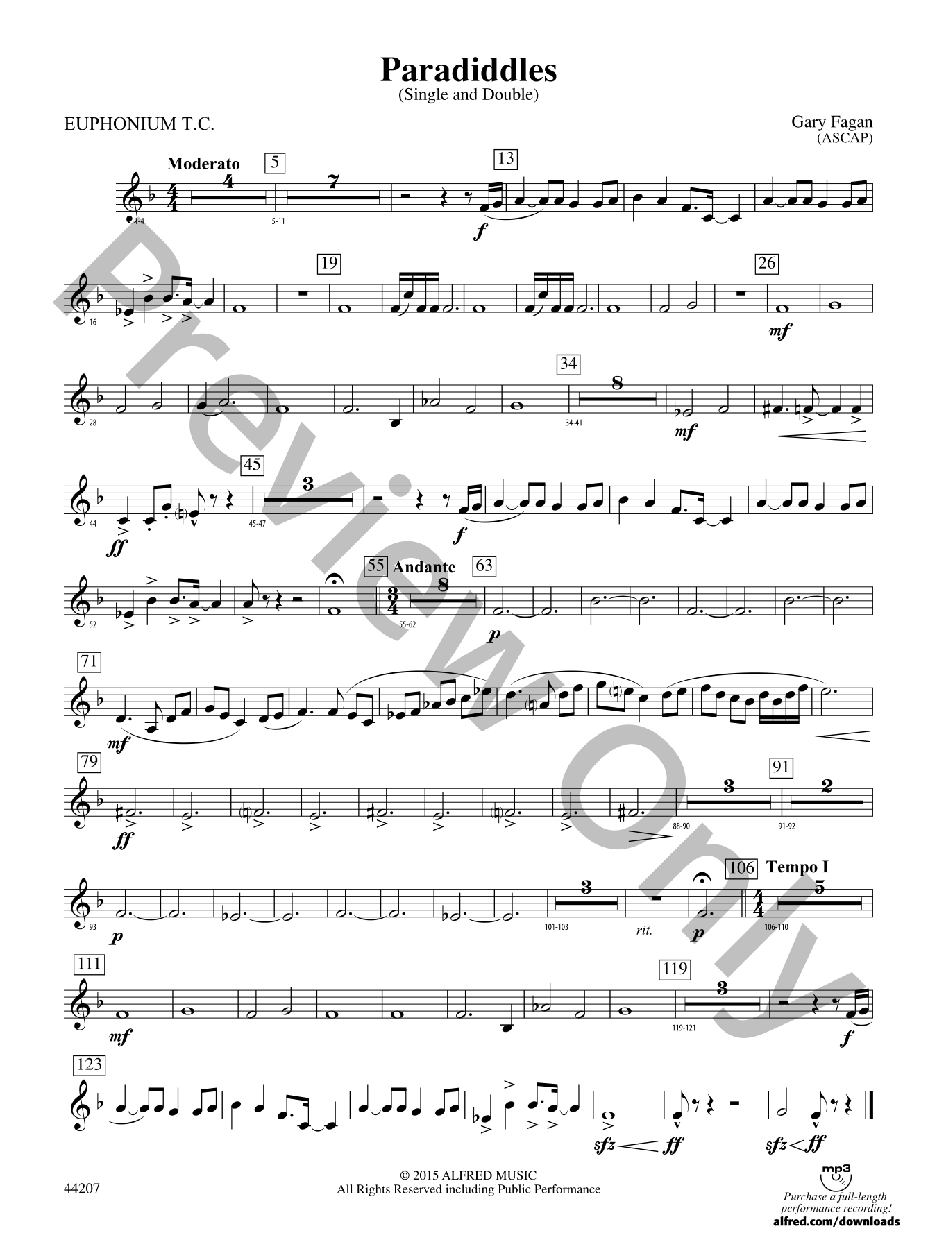Paradiddles Concert Band Sheet Music | J.W. Pepper
