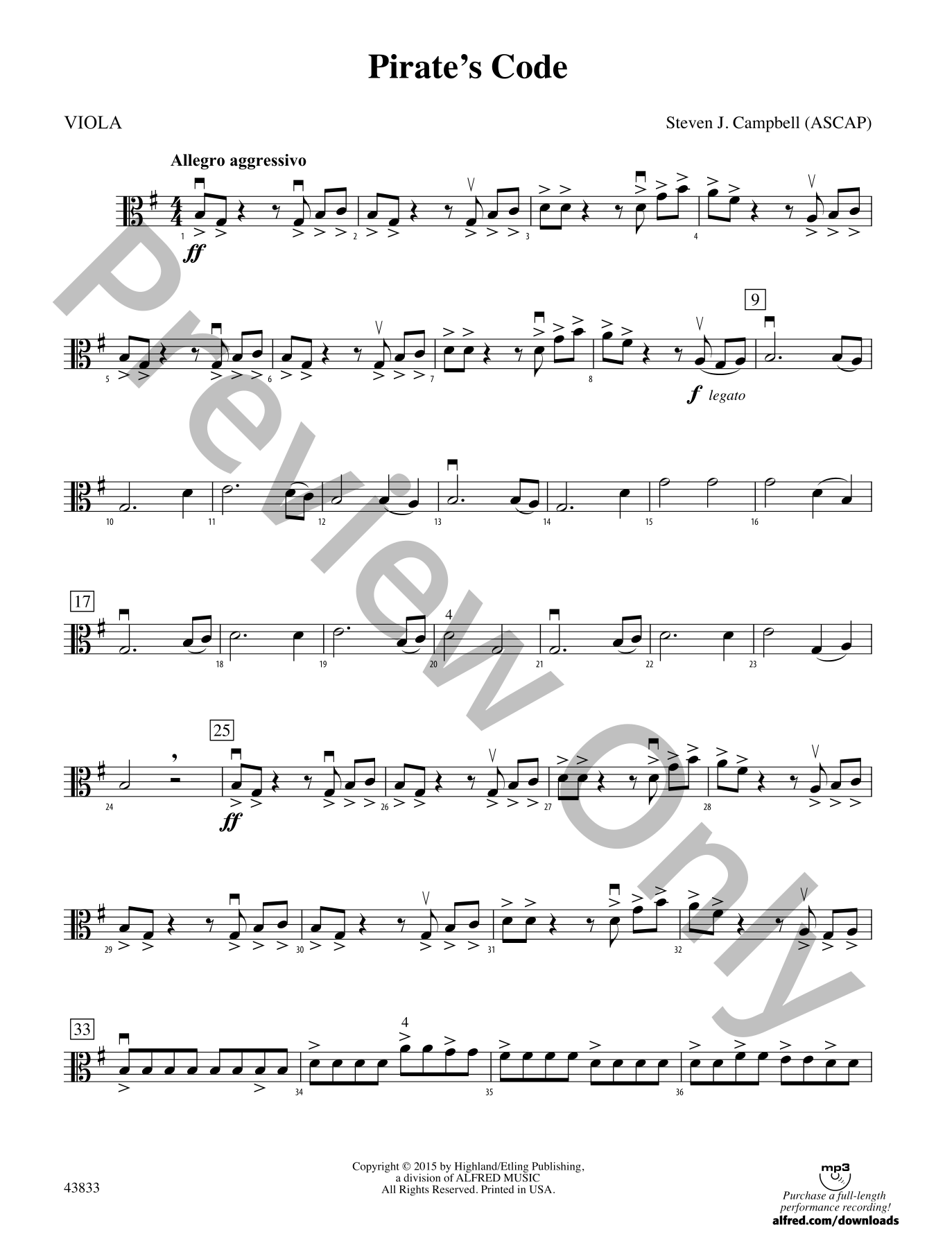 Pirate's Code Orchestra Sheet Music | J.W. Pepper
