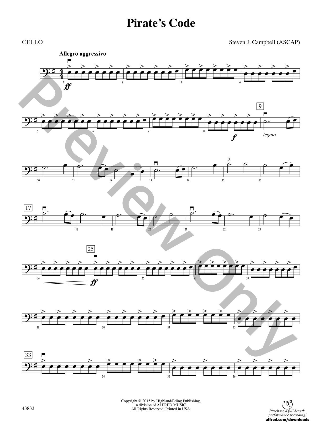 Pirate's Code Orchestra Sheet Music | J.W. Pepper