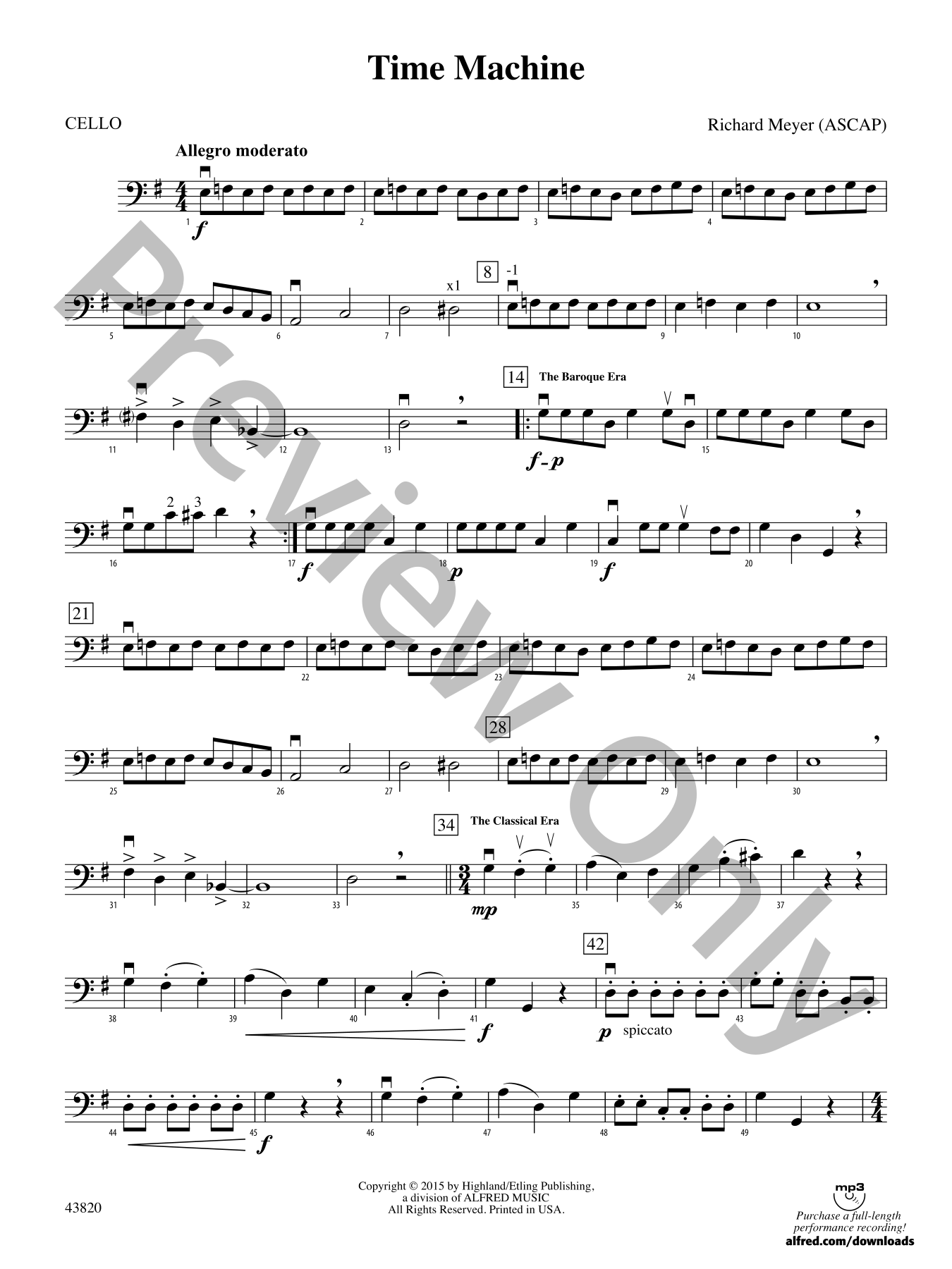 Time Machine Orchestra Sheet Music | J.W. Pepper