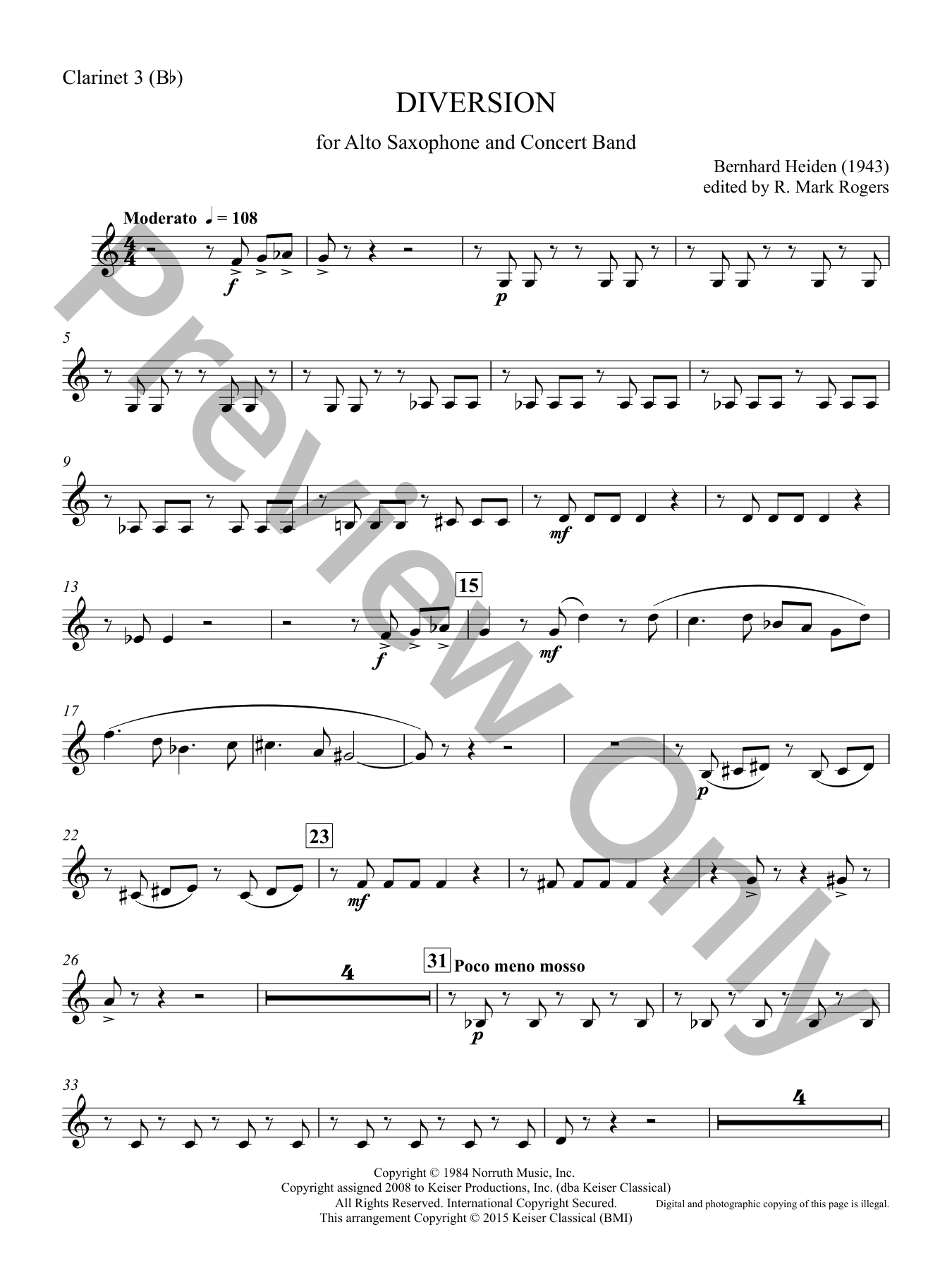 Diversion Concert Band Sheet Music | J.W. Pepper