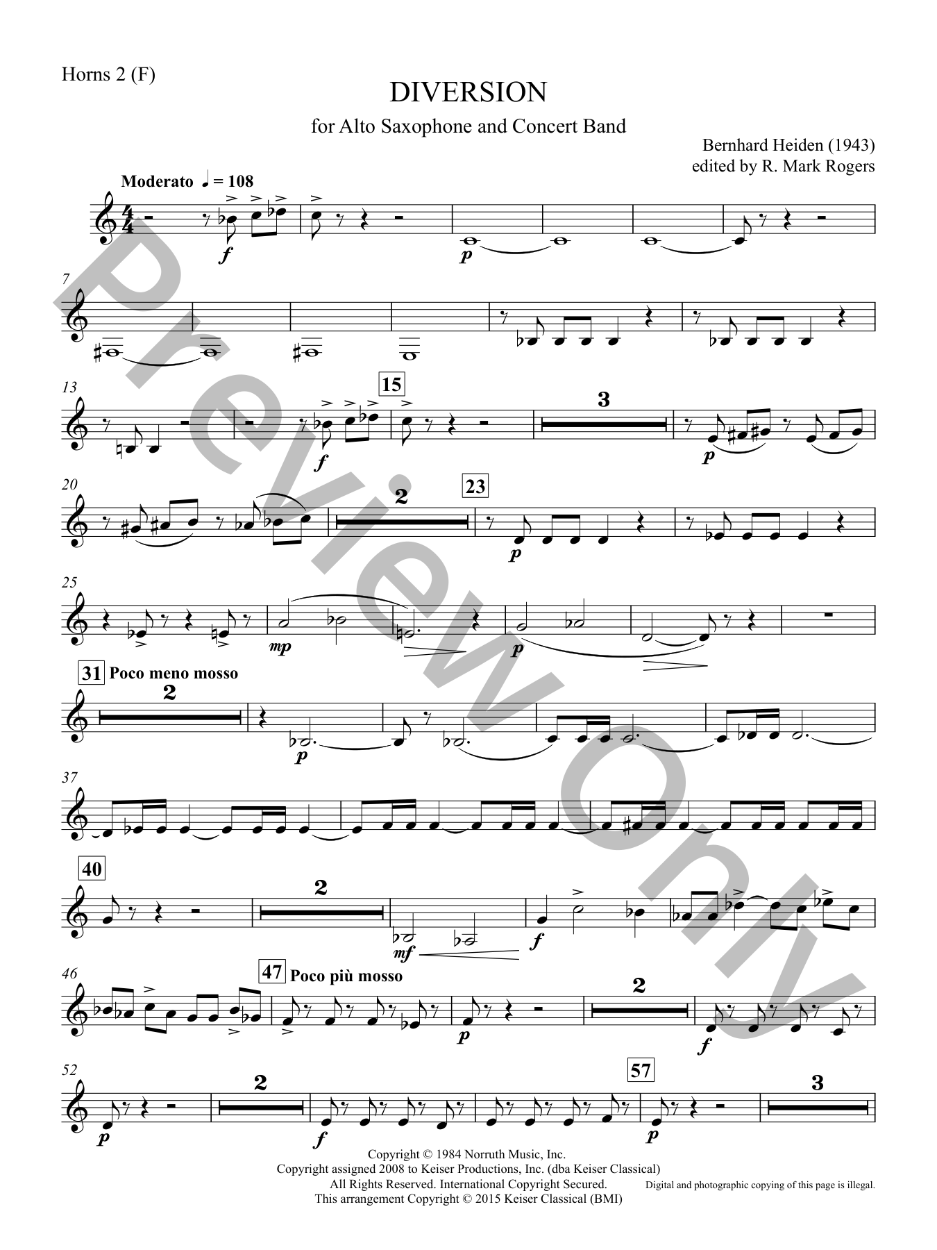 Diversion Concert Band Sheet Music | J.W. Pepper